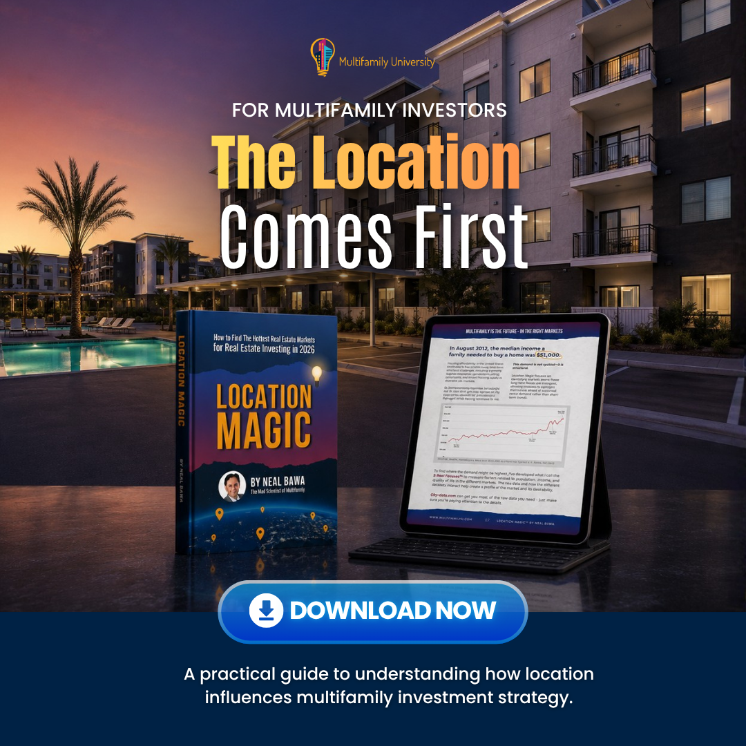 Multifamily University Facebook ad: Get The Location Magic System