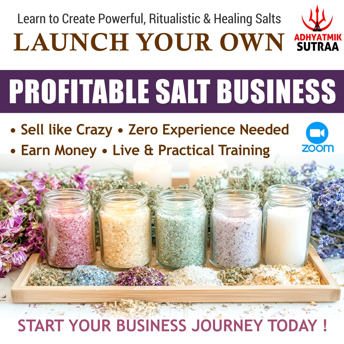 Adhyatmik Sutraa: Spirituality, Healing and Teaching Facebook ad: Register Now For Salt Magic 2HR Live Masterclass!