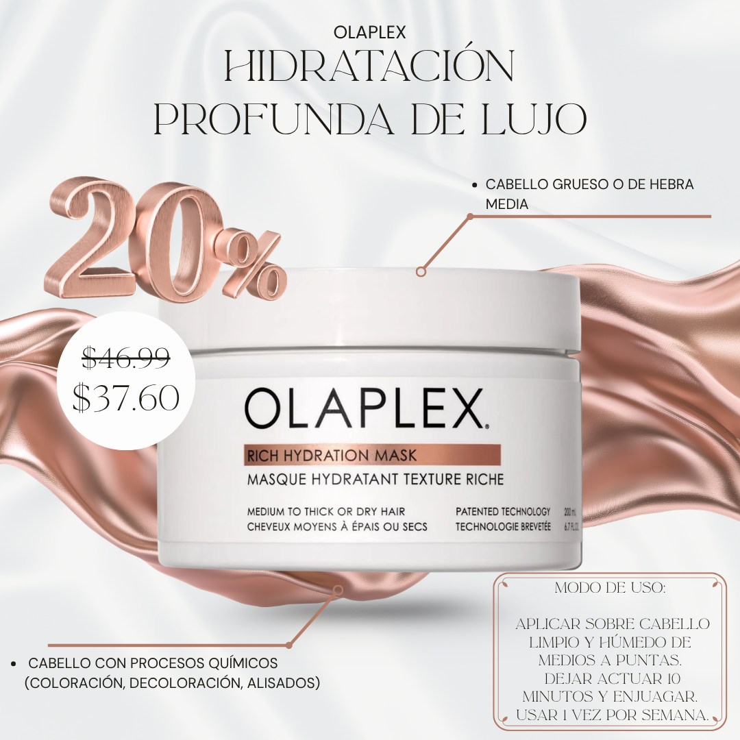 Grace Moda Facebook ad: ¡Tu cabello merece la rutina completa Olaplex!