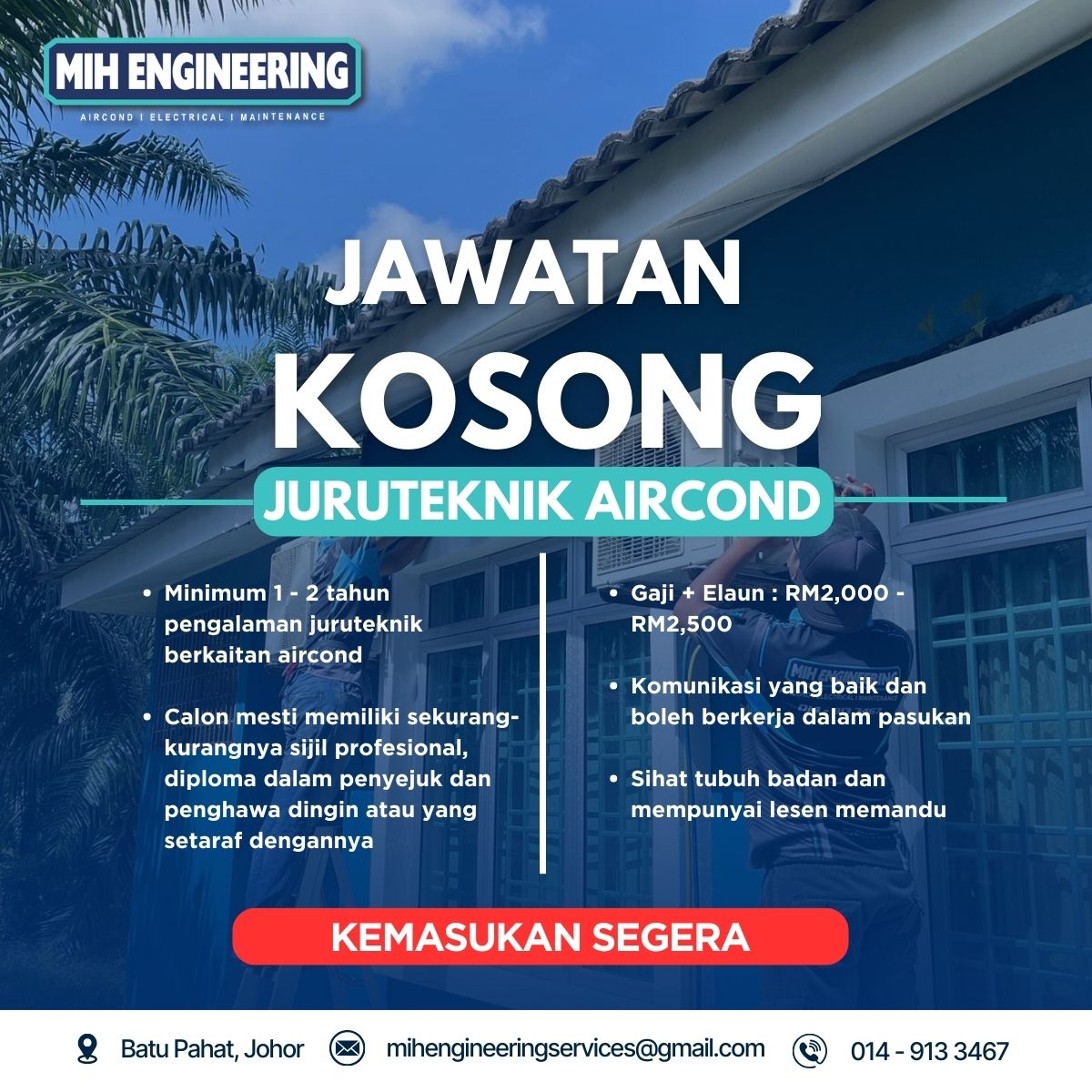 MIH Aircond Bp Facebook ad from Apr 17, 2026