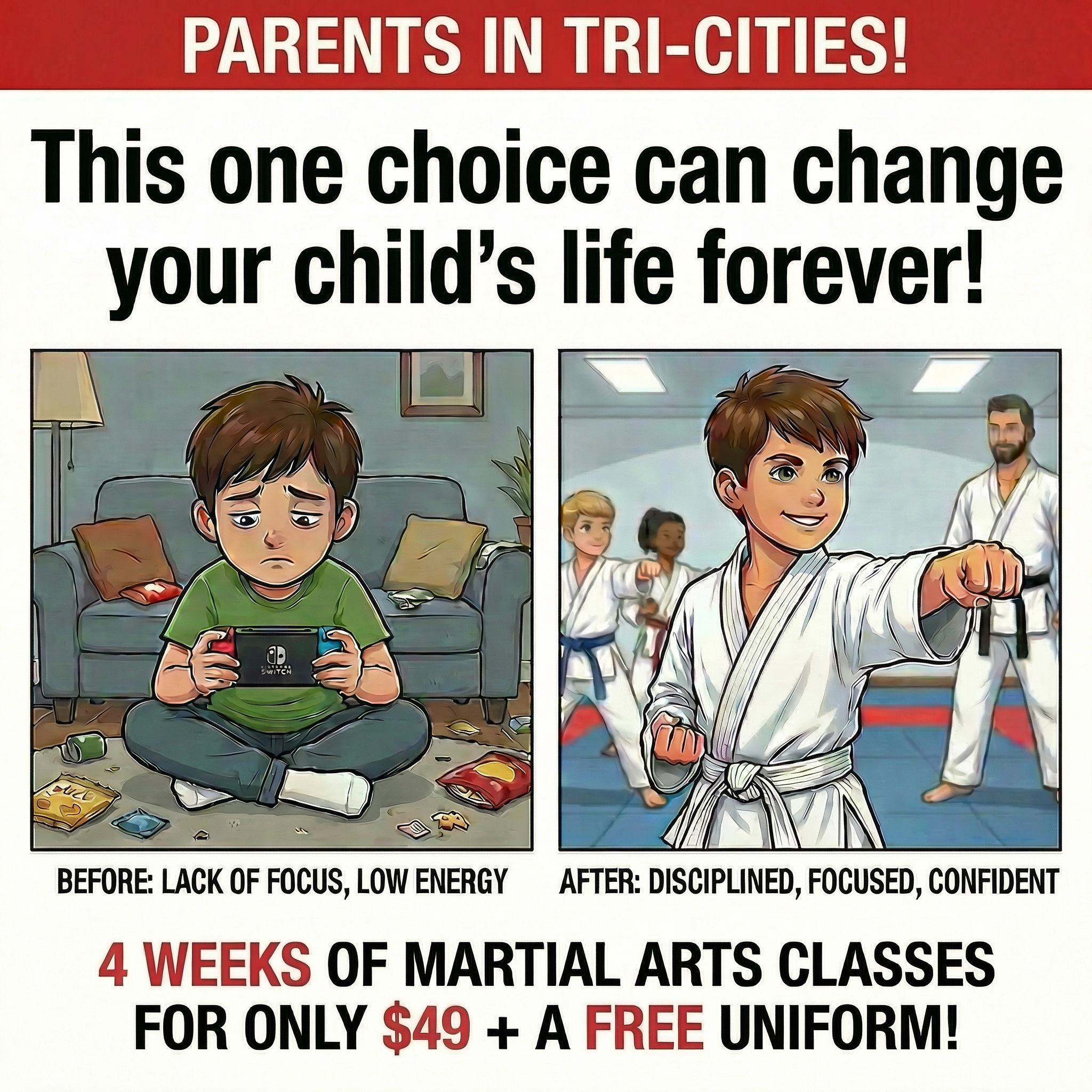 Transcending Martial Arts Facebook ad