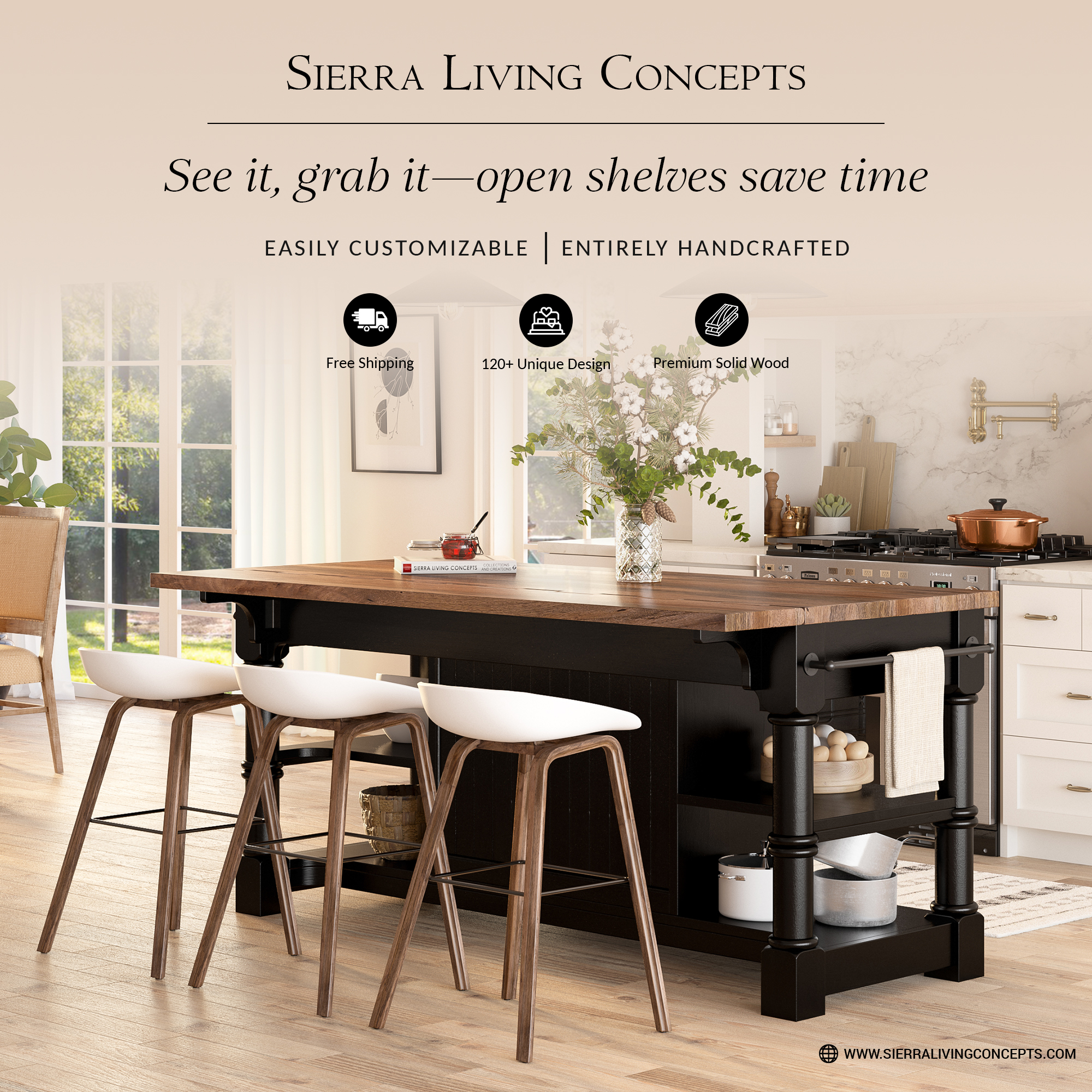 Sierra Living Concepts Facebook ad: Stop buying stuff for your house.