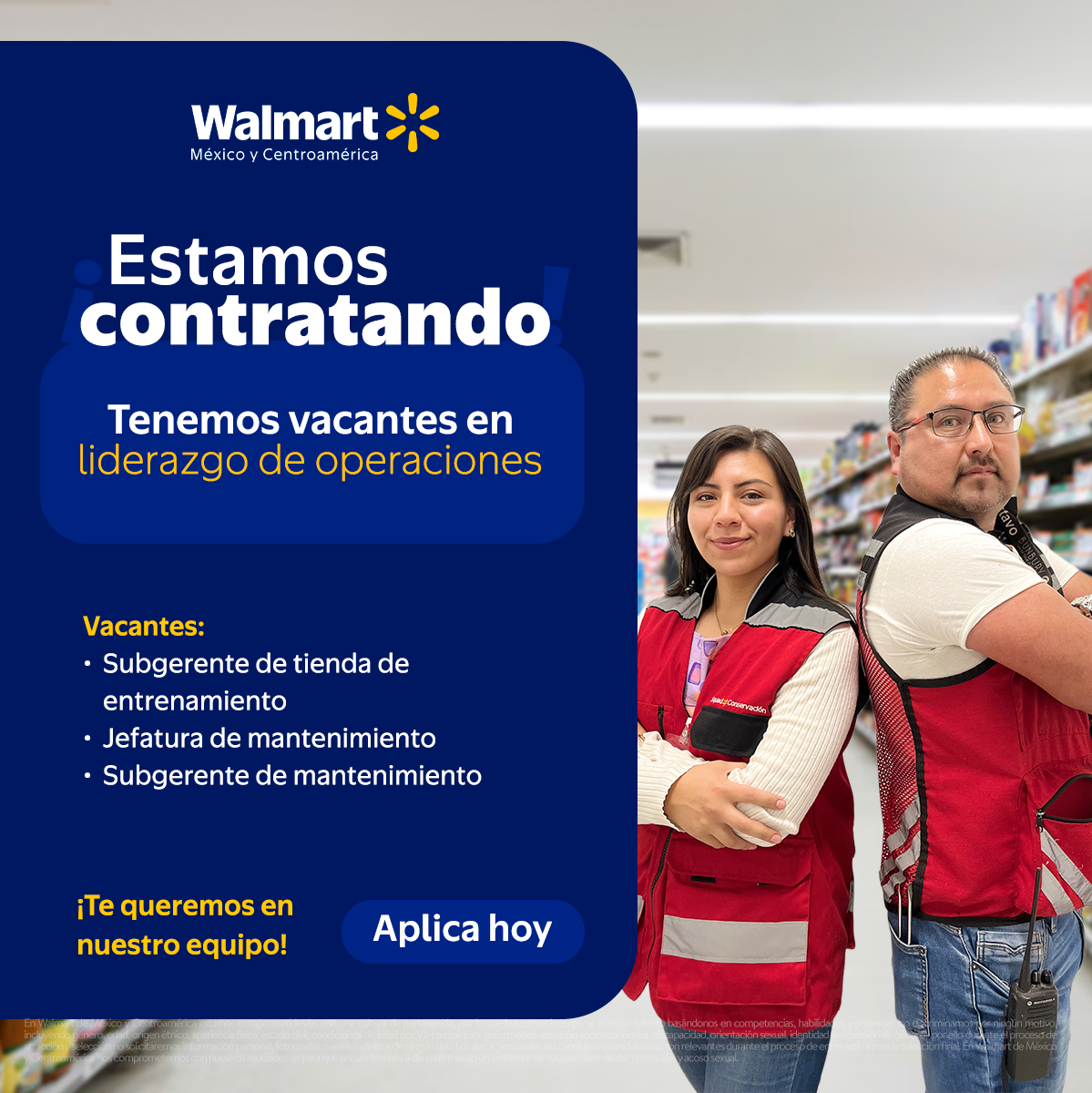 Trabaja en Walmart México Facebook ad: Postúlate aquí