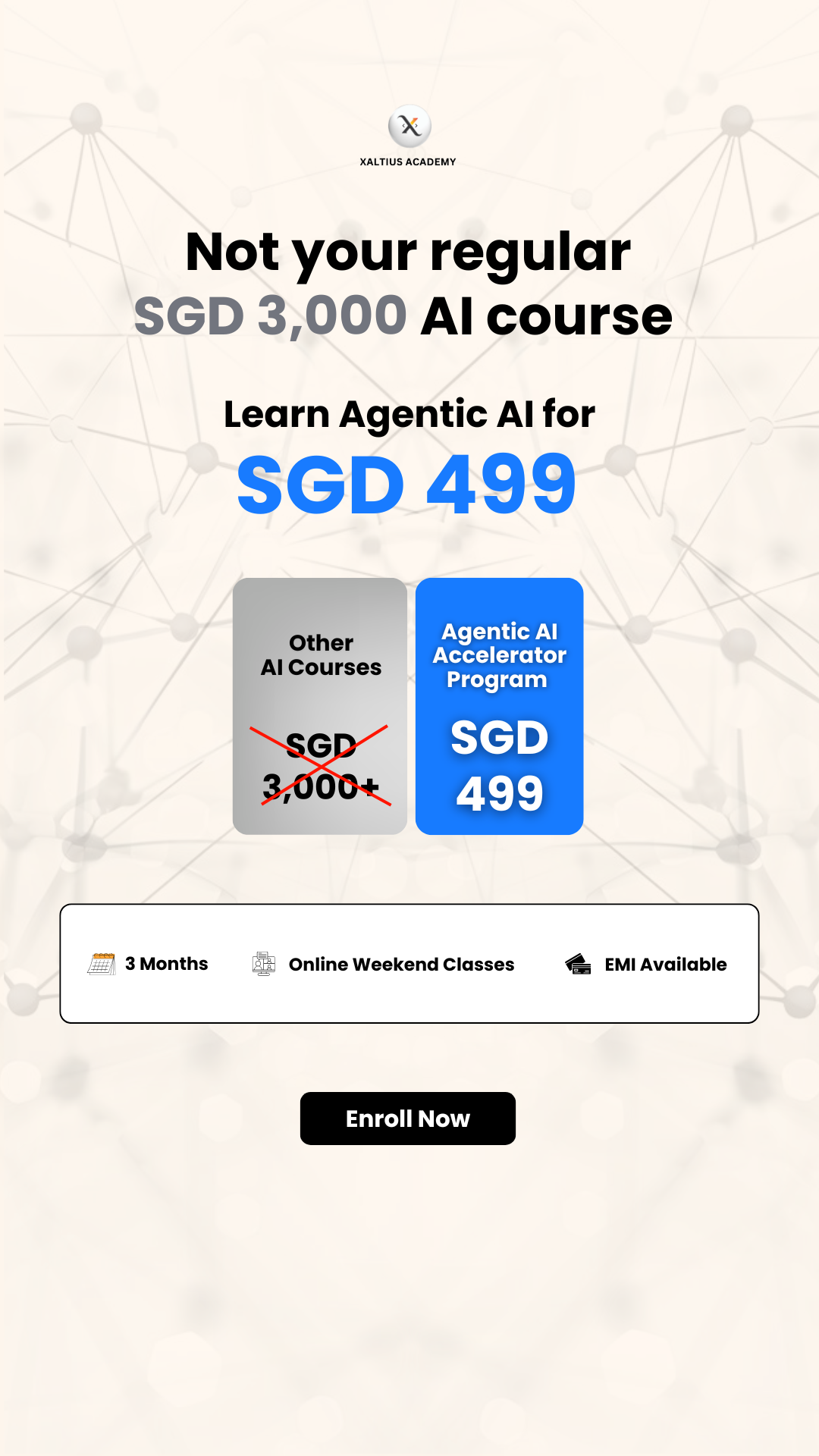 Xaltius Academy Facebook ad from May 3, 2026