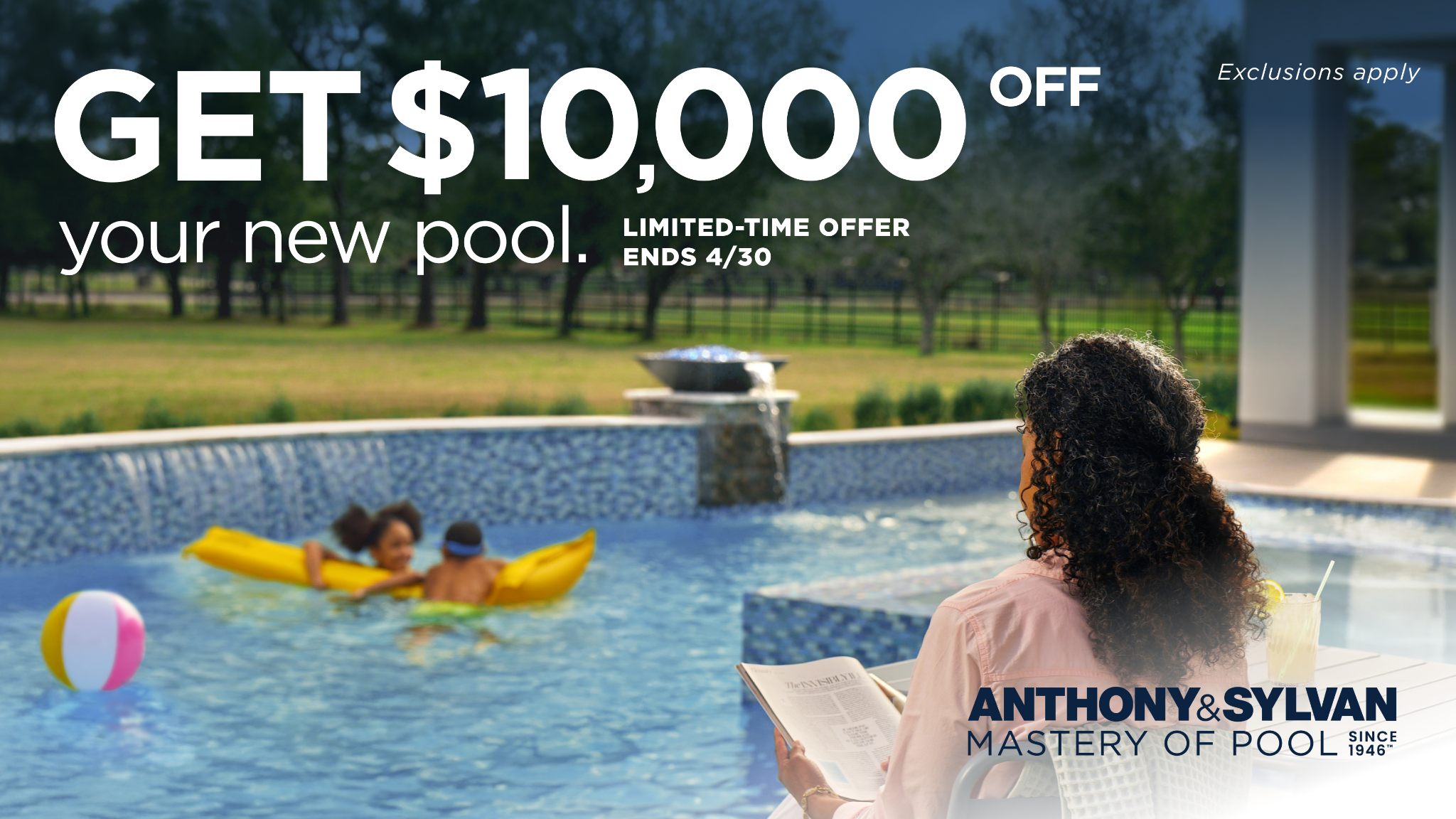 Anthony & Sylvan Pools Facebook ad