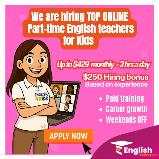 English Teaching Jobs Facebook ad