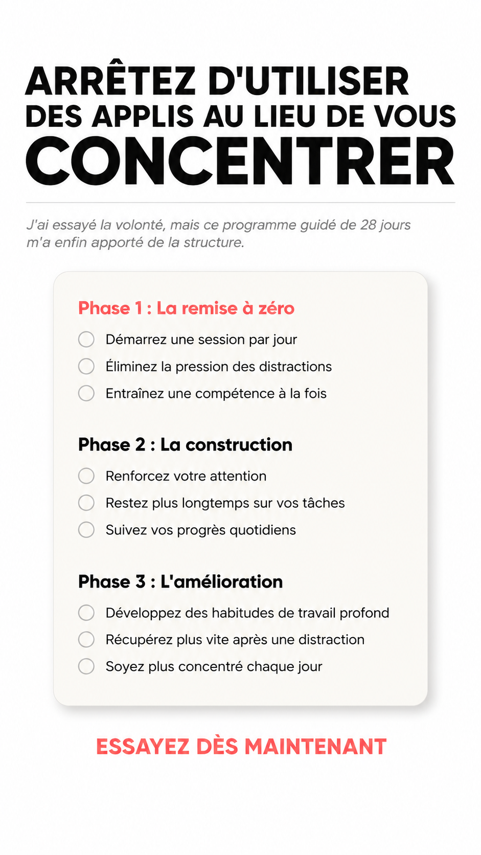 Impulse: Brain Training & Self-Discovery Facebook ad
