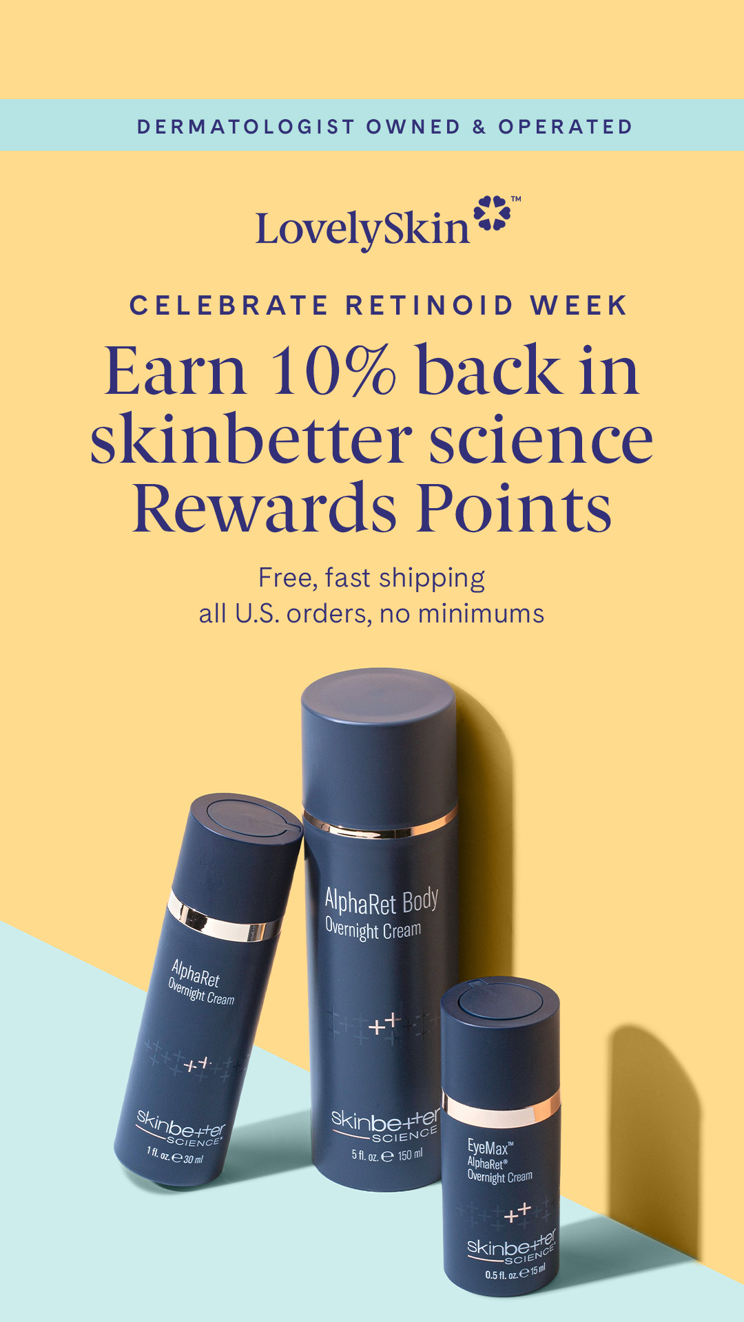 LovelySkin.com Facebook ad: Retinoid Week Double Rewards Event