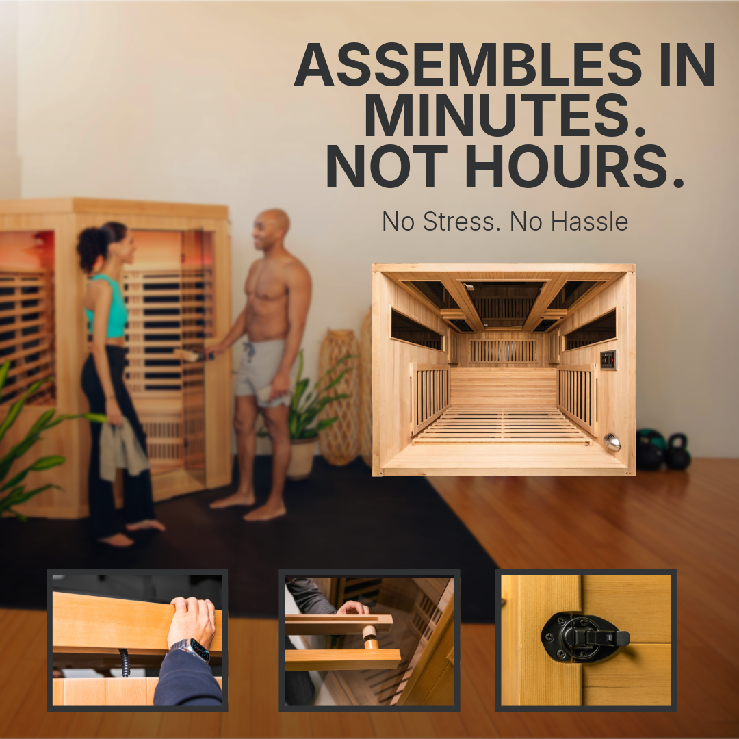 Chilly GOAT Tubs Facebook ad: Infrared Sauna, Fast Assembly.