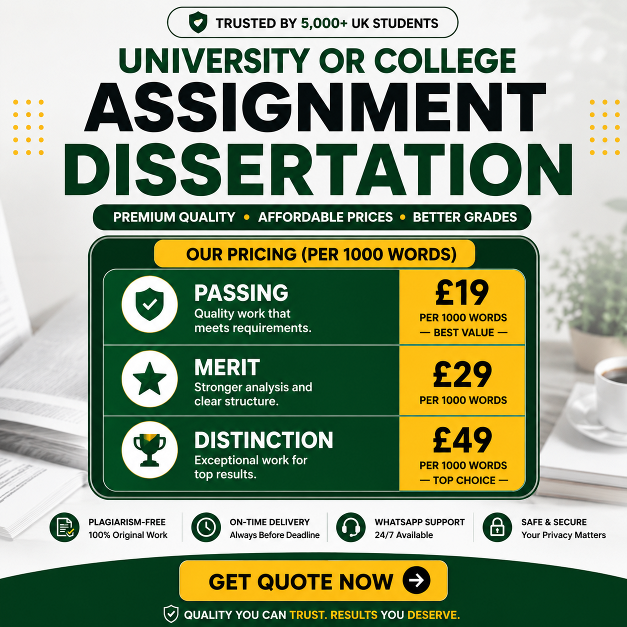 The Students Hub Facebook ad: UK Students’ #1 Choice for Assignment & Dissertation Help