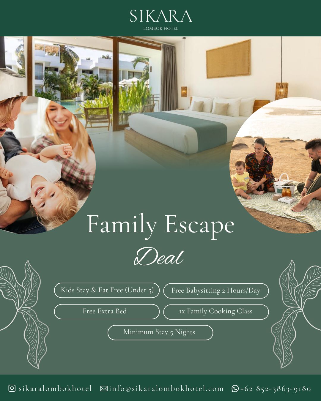 Sikara Lombok Hotel Facebook ad: Give Your Kids Memories, Not Just Another Hotel…
