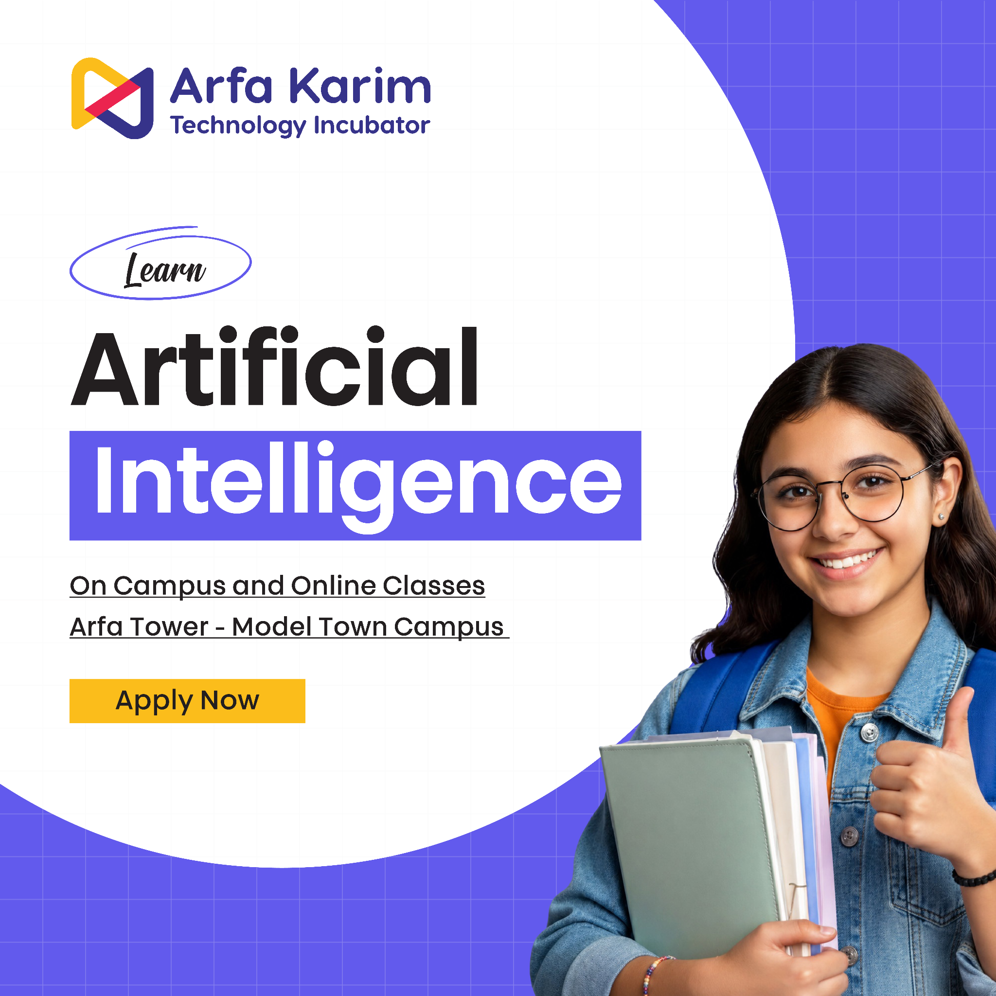 Arfa Karim Technology Incubator Facebook ad
