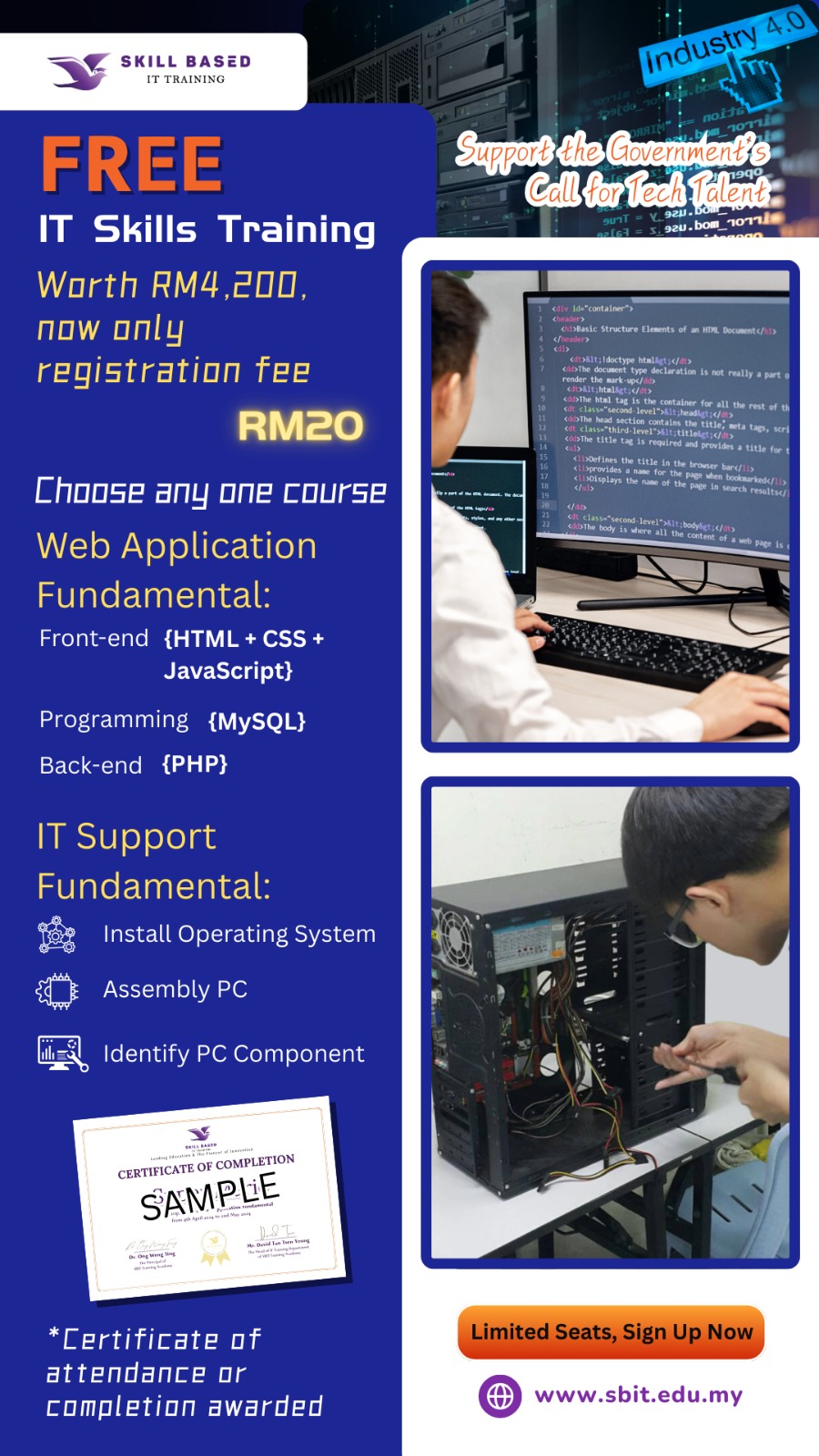 SBIT Training Academy Facebook ad