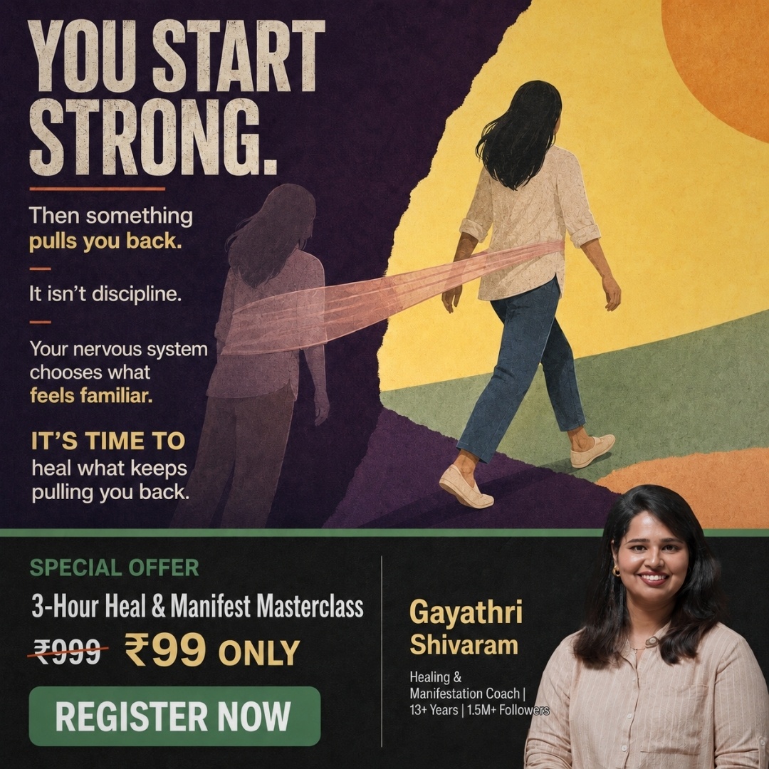 Gayathri Shivaram Facebook ad: Heal & Manifest Masterclass