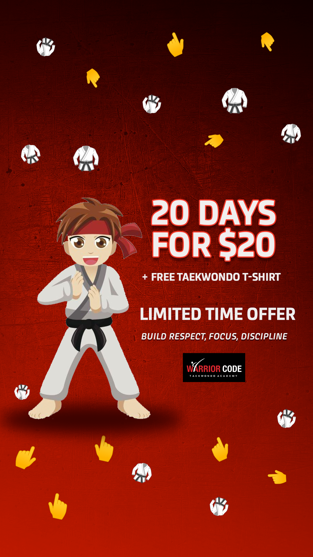 Warrior Code Taekwon-Do Academy Facebook ad