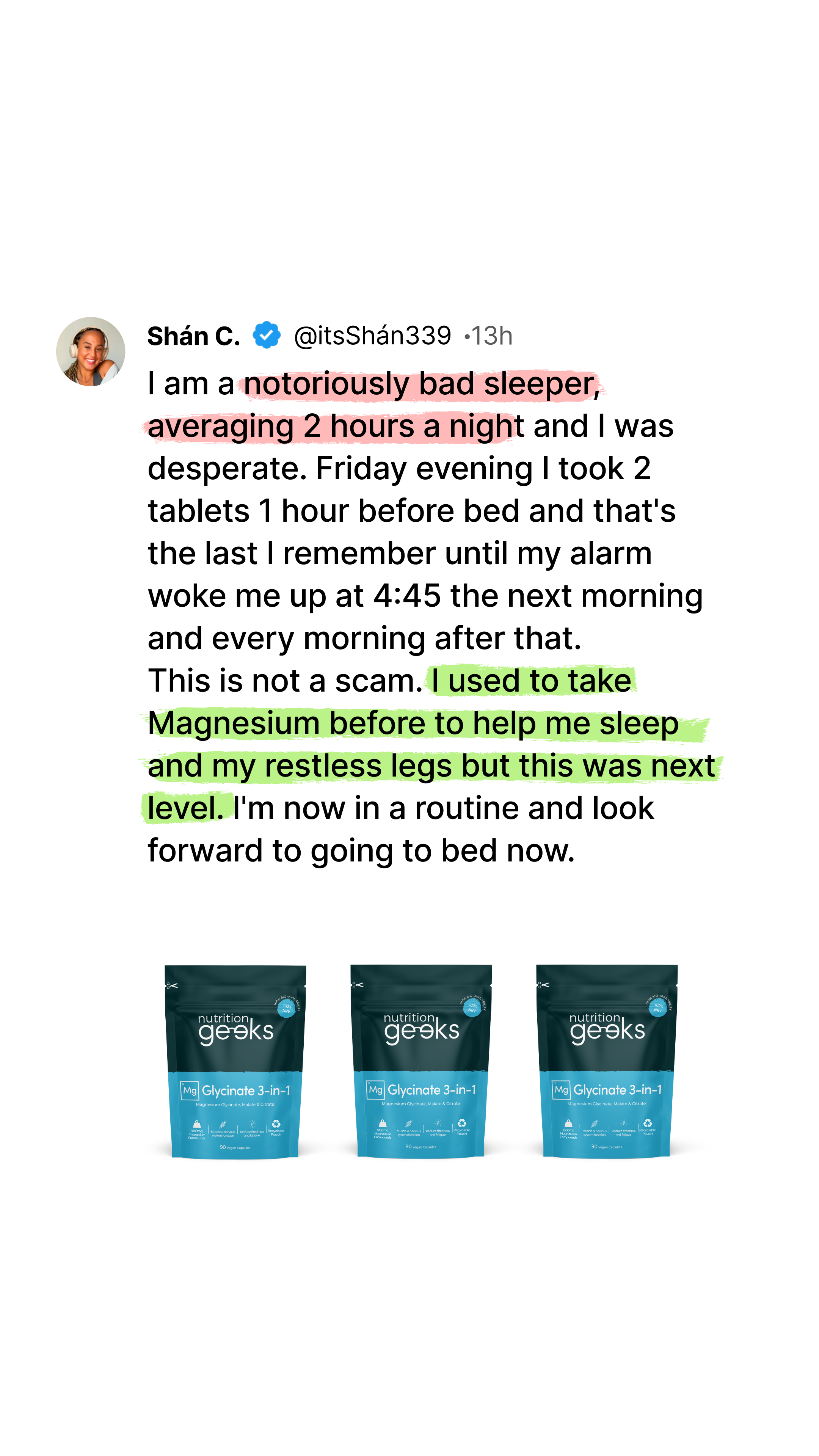 Nutrition Geeks Facebook ad