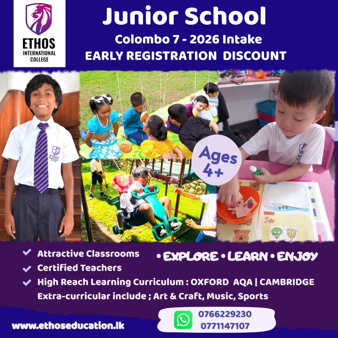 Ethos Education Facebook ad: Junior School 2026 Intake