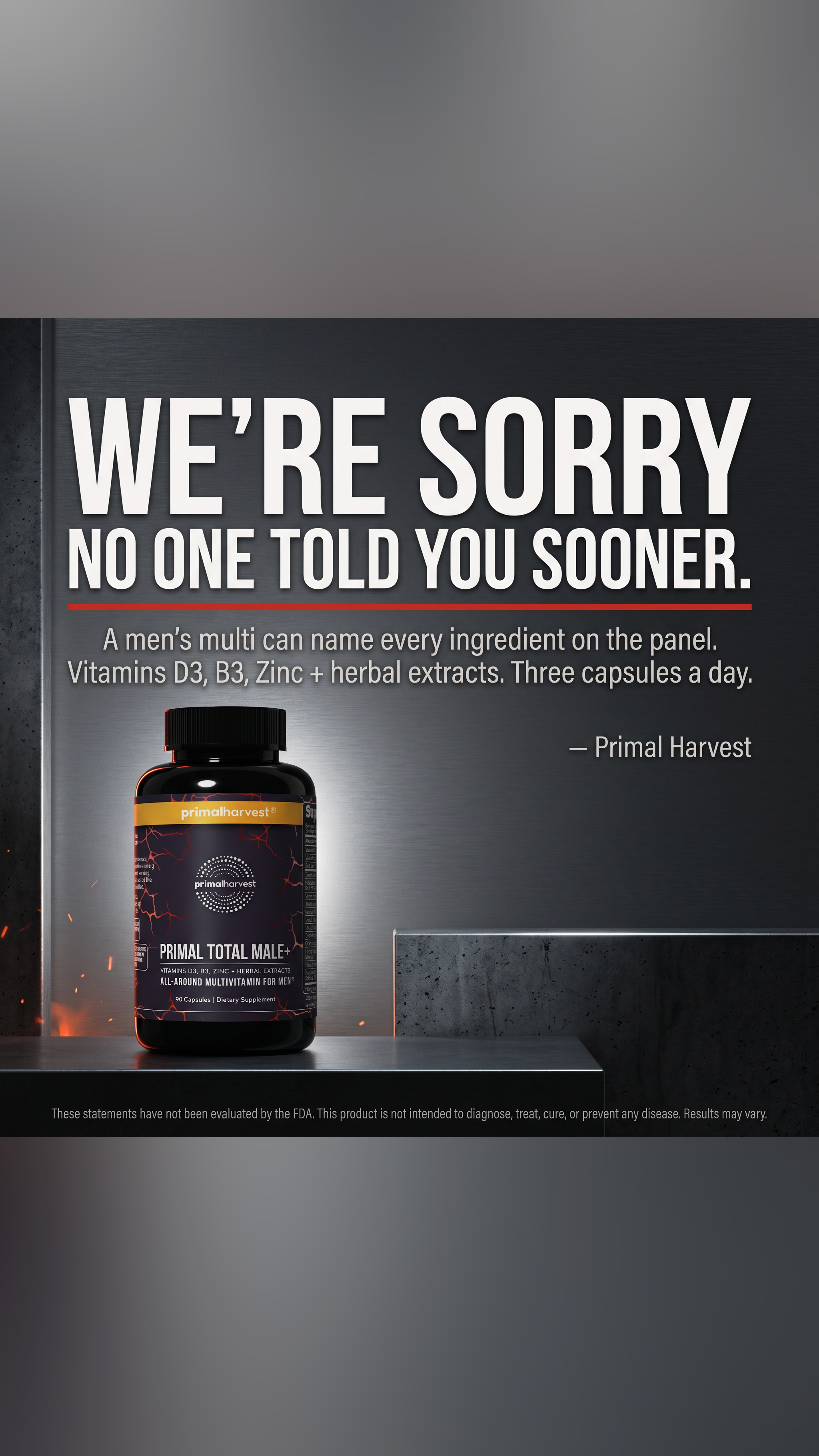 Primal Harvest Facebook ad: Support Healthy Hormone Levels