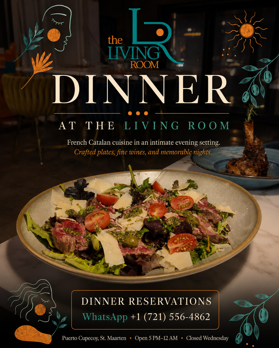 Living Room SXM Facebook ad: Come Dine at The Living Room