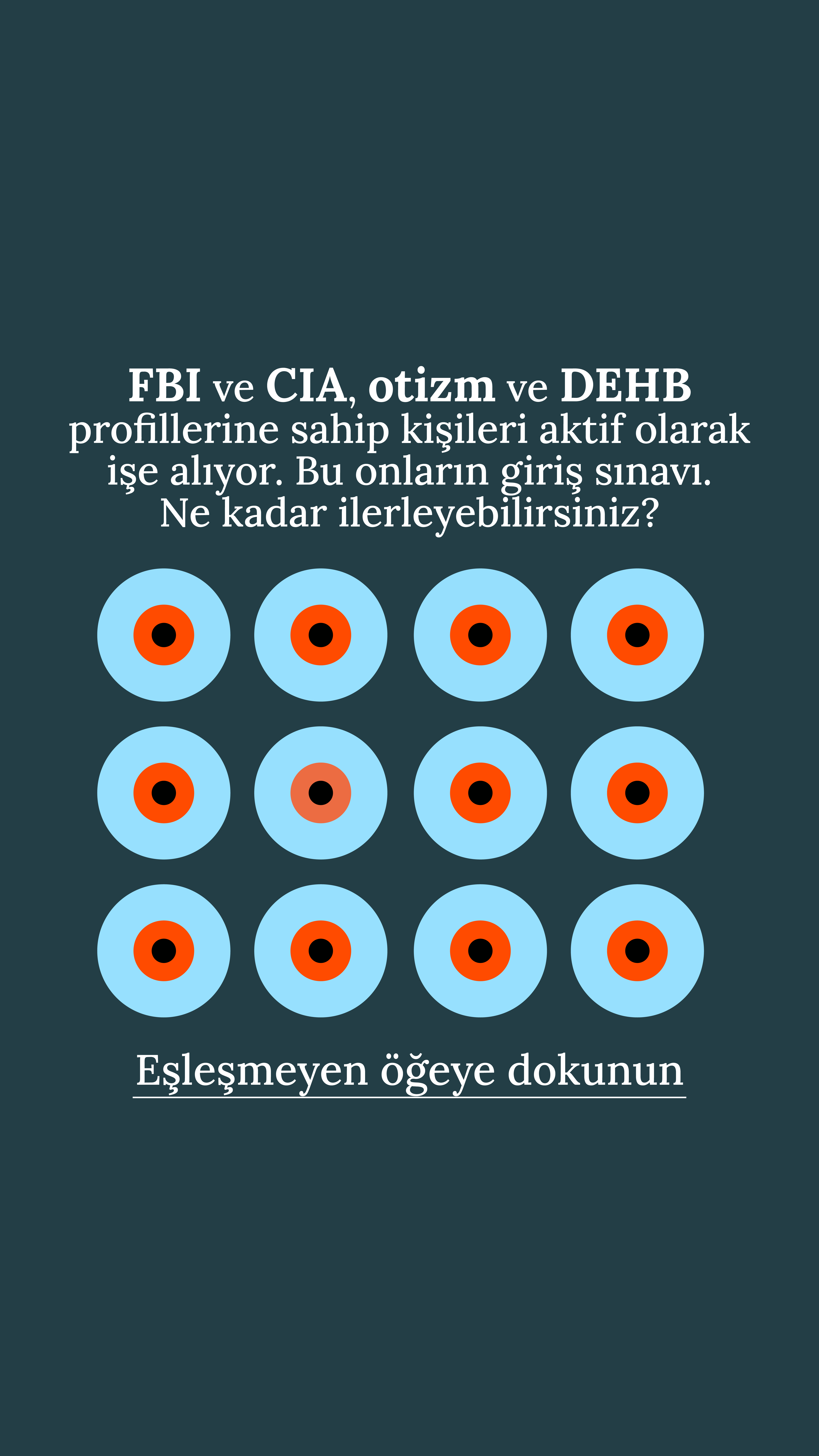 International Brain Test Facebook ad