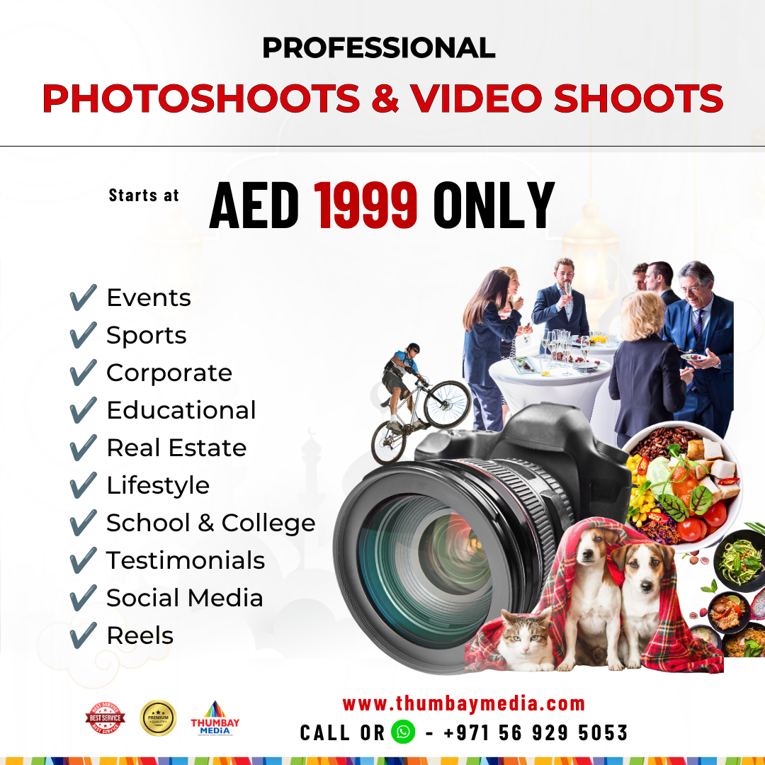 Thumbay Media Facebook ad: Media, Marketing & Events
