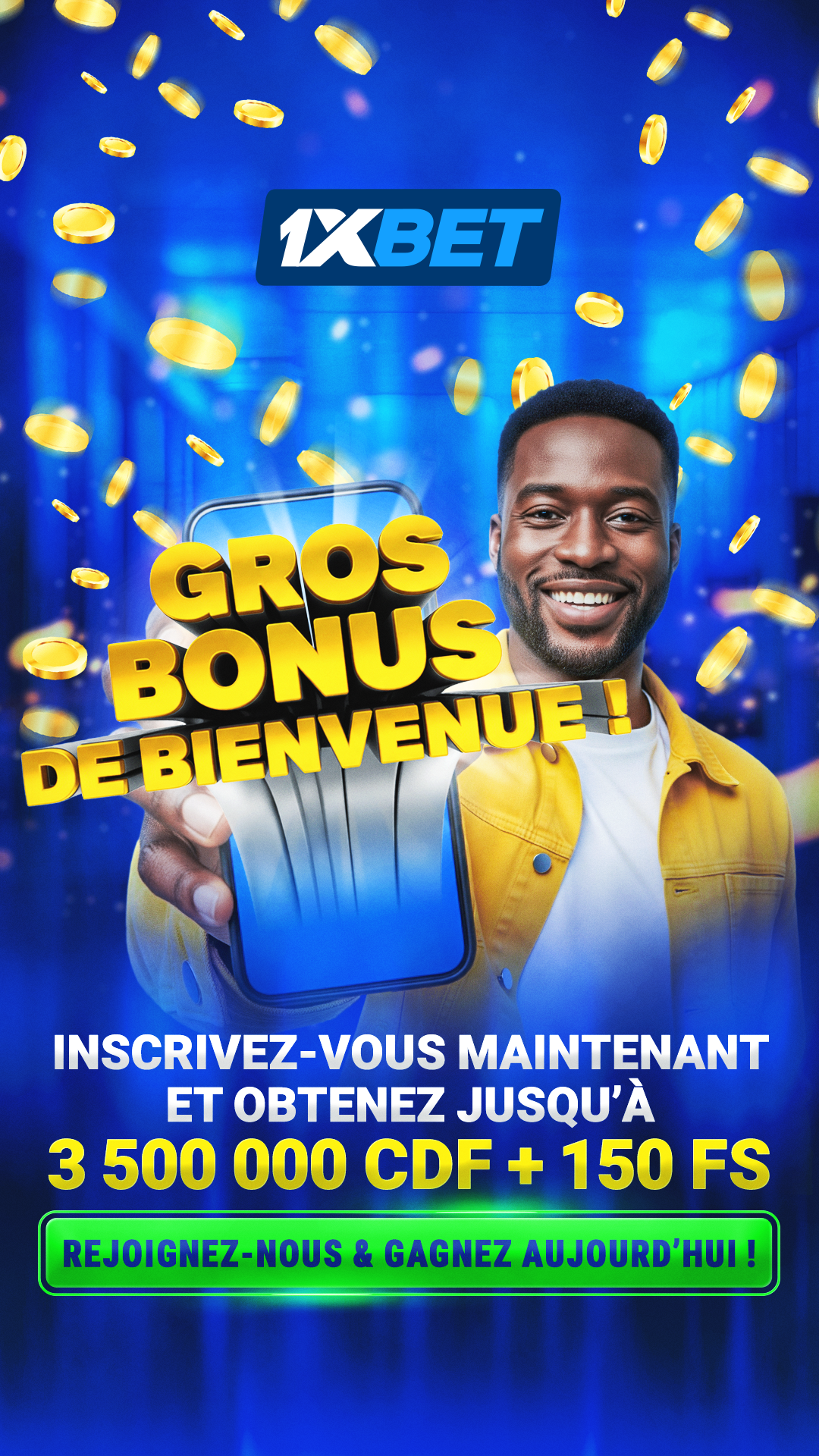 1XBET - Congo Kinshasa Facebook ad