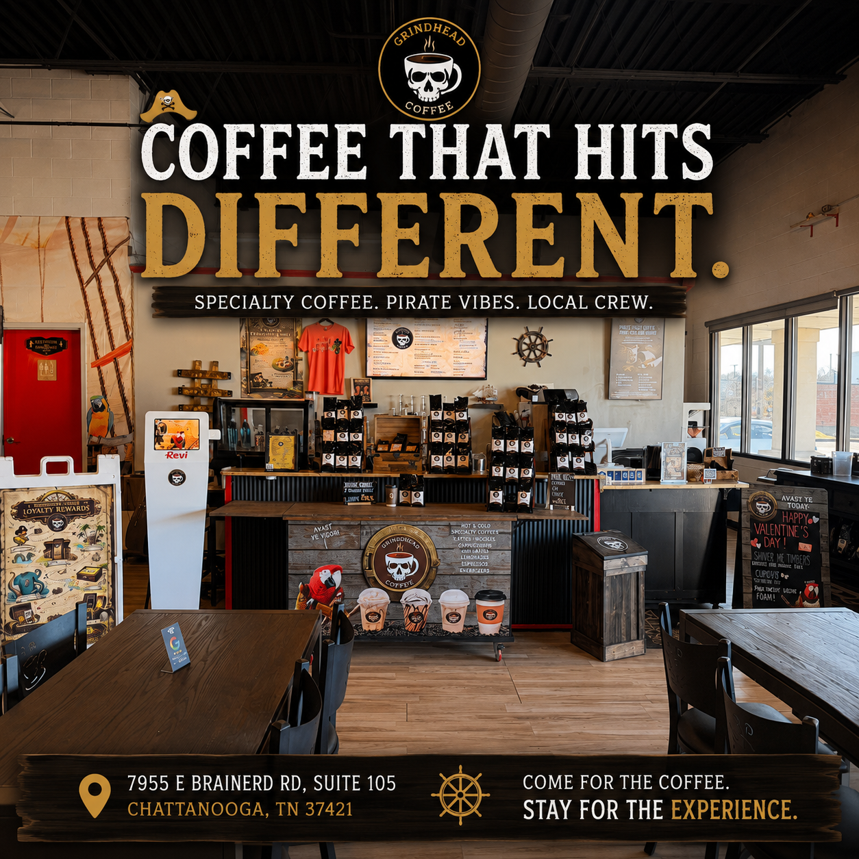 Grindhead Coffee - Chattanooga Facebook ad: This Is What Fresh Coffee Tastes Like