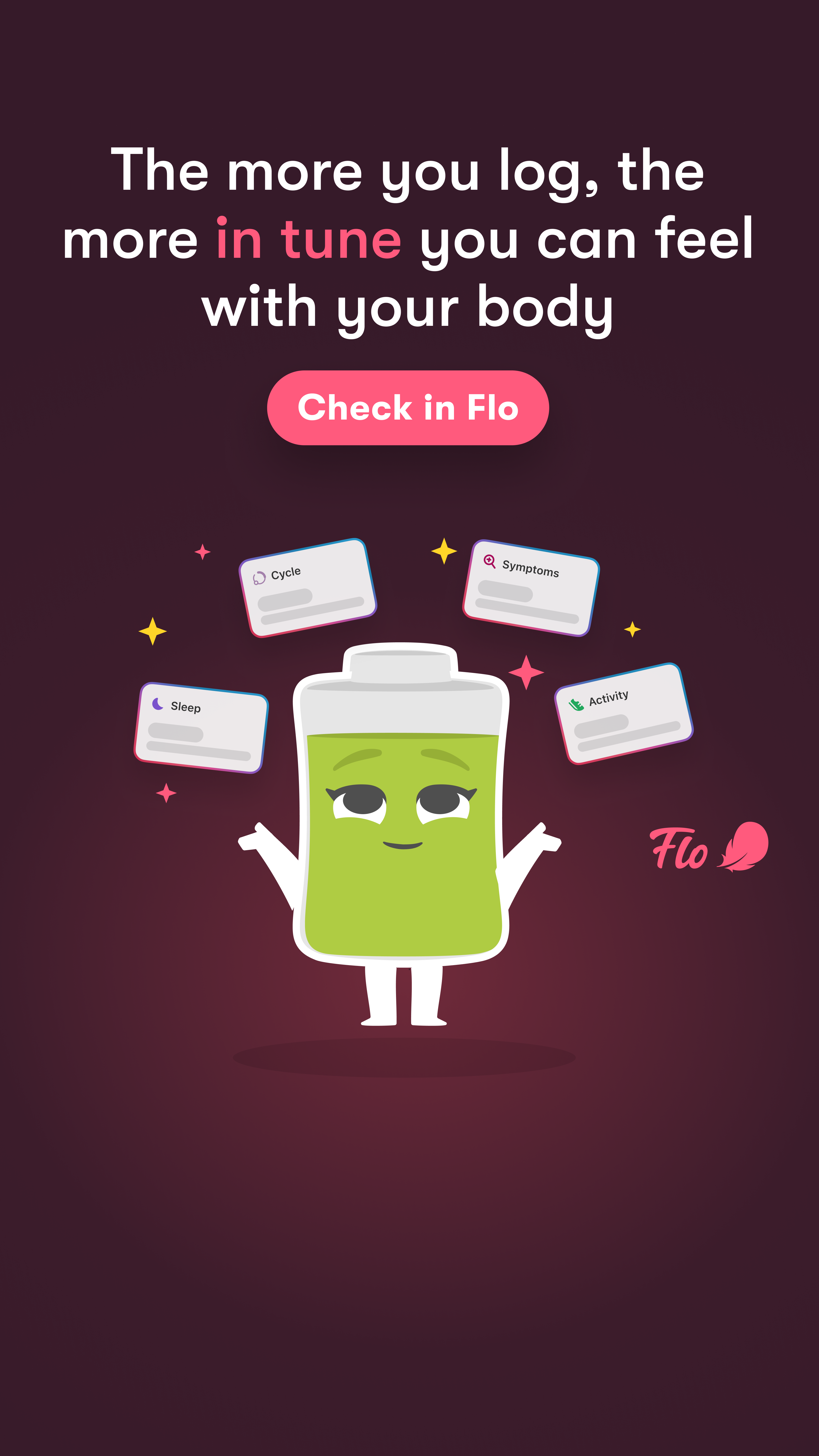 Flo Health App Facebook ad: Start using Flo today!