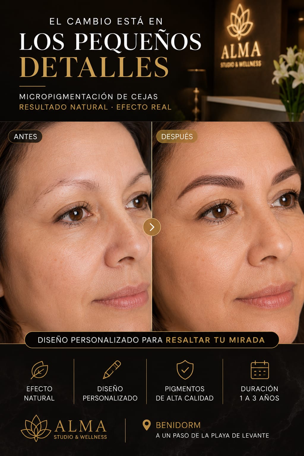 Alma Studio & Wellness Facebook ad: Cejas naturales con técnica artistica y manual 100% sin…