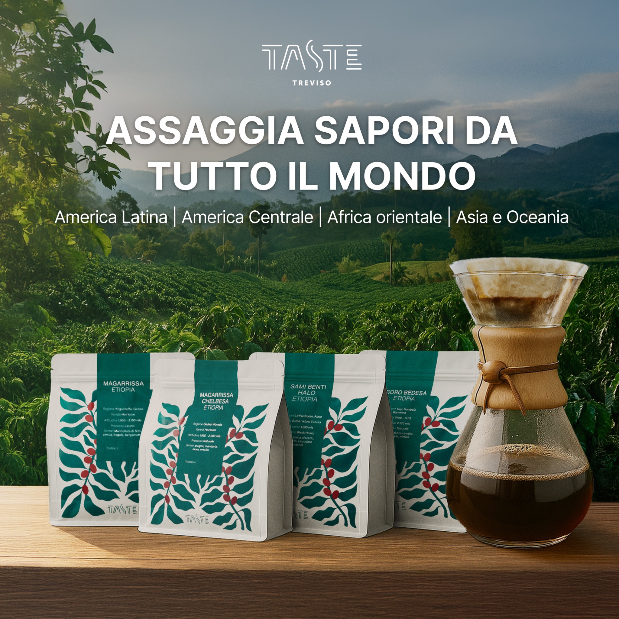 TASTE coffee & more Facebook ad: Chicchi selezionati dai migliori terroir