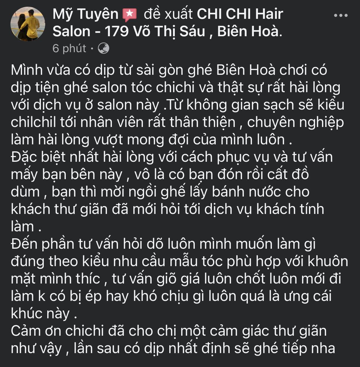 CHI CHI Hair Salon - 179 Võ Thị Sáu , Biên Hoà Facebook ad
