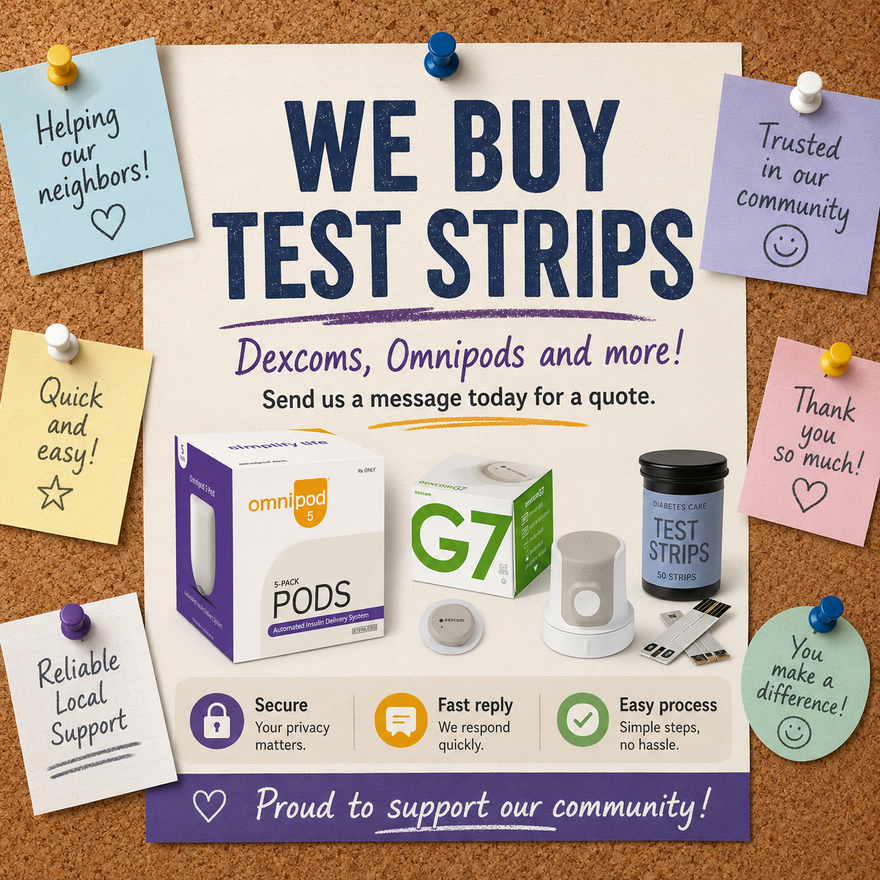 Chicago Cash for Diabetic Supplies Facebook ad