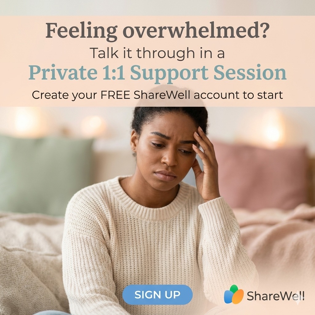 She Heals 242 Facebook ad: Feeling overwhelmed and just need someone to talk…