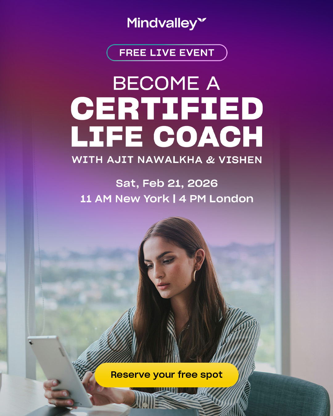 Mindvalley Facebook ad: Learn to Build a $200K+ Practice