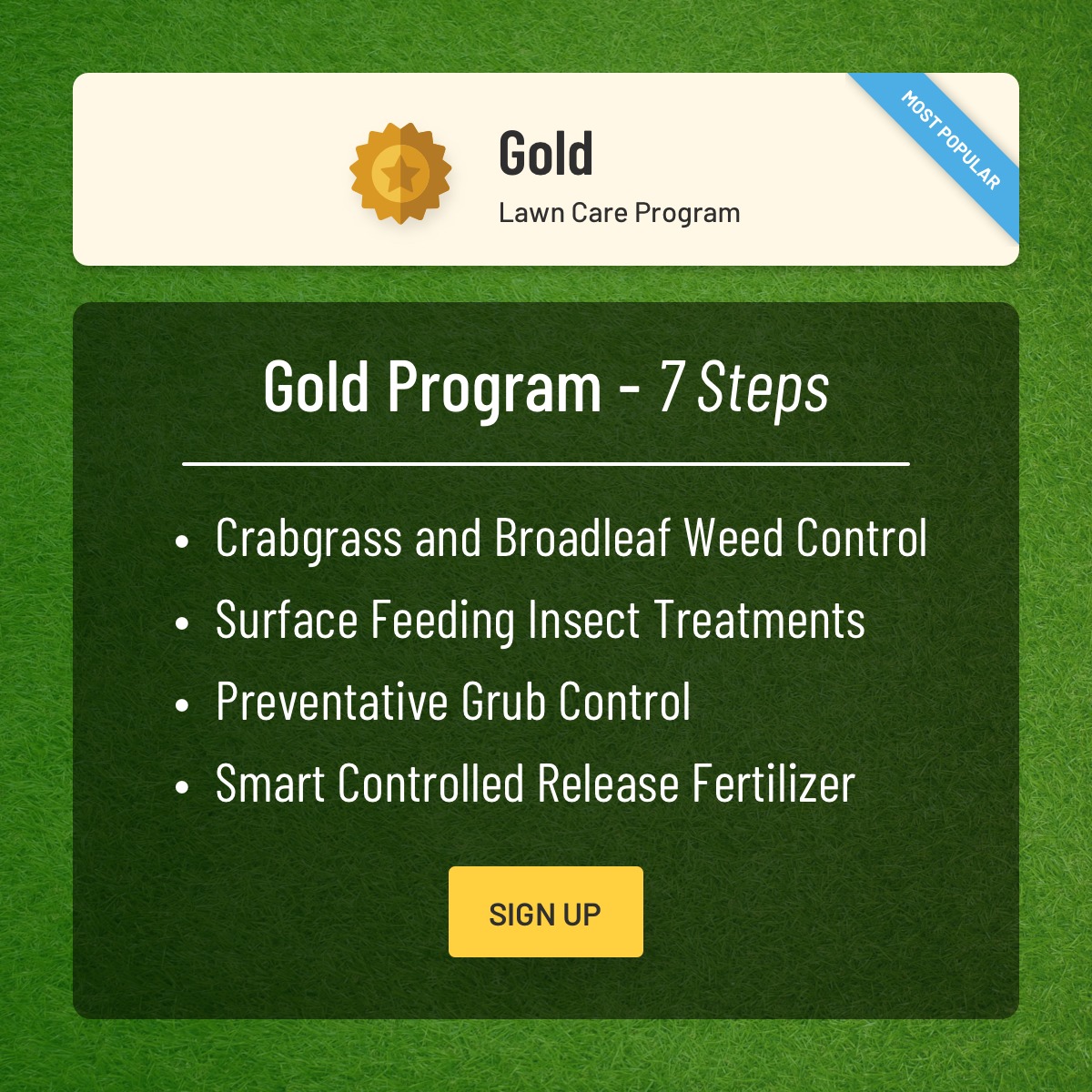 Turf Care Enterprises, Inc. Facebook ad: Choose a lawn care program that fits your…