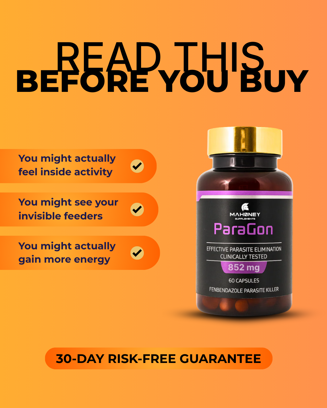 Mahoney Supplements Facebook ad