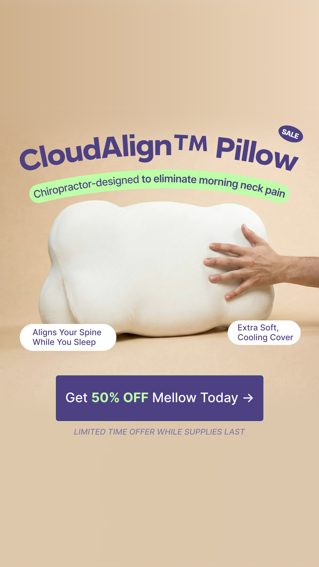 Mellow Pillows Facebook ad