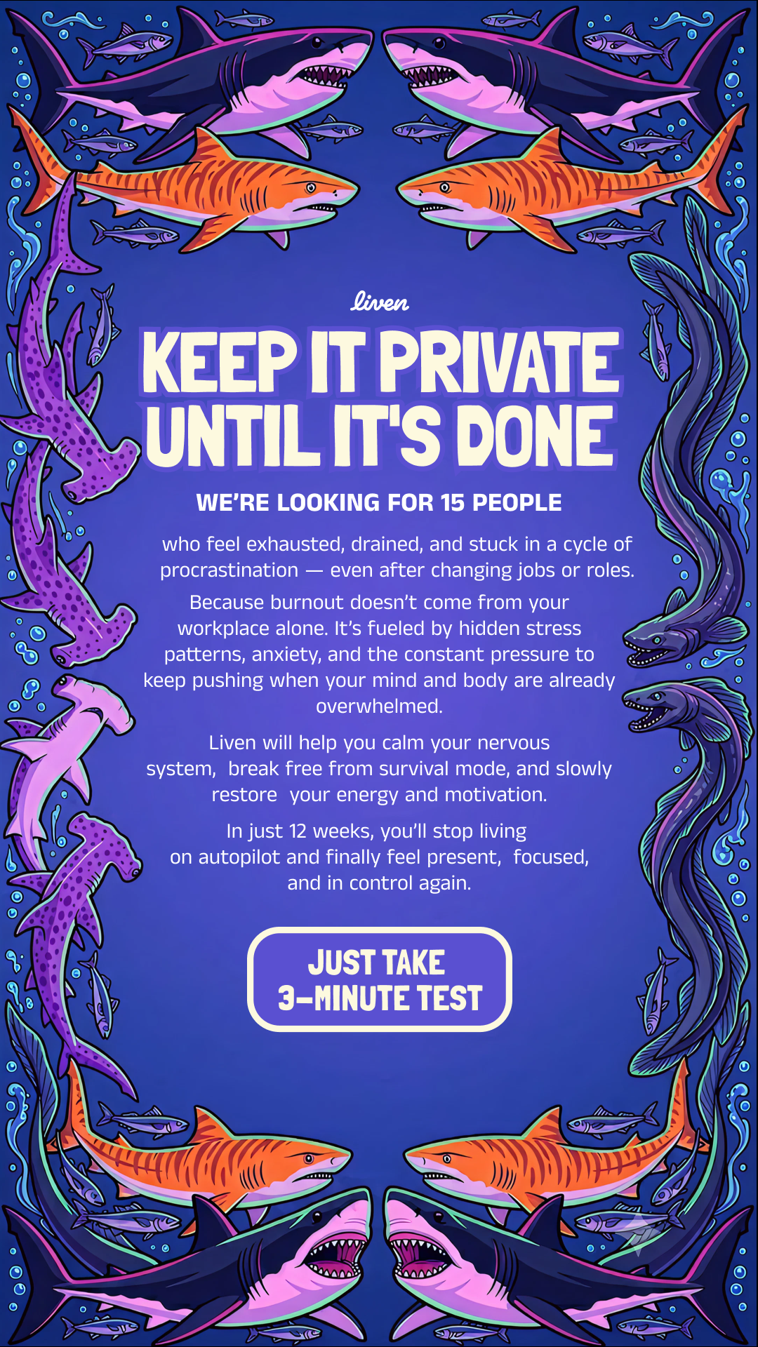 Liven: Self-Discovery Community Facebook ad