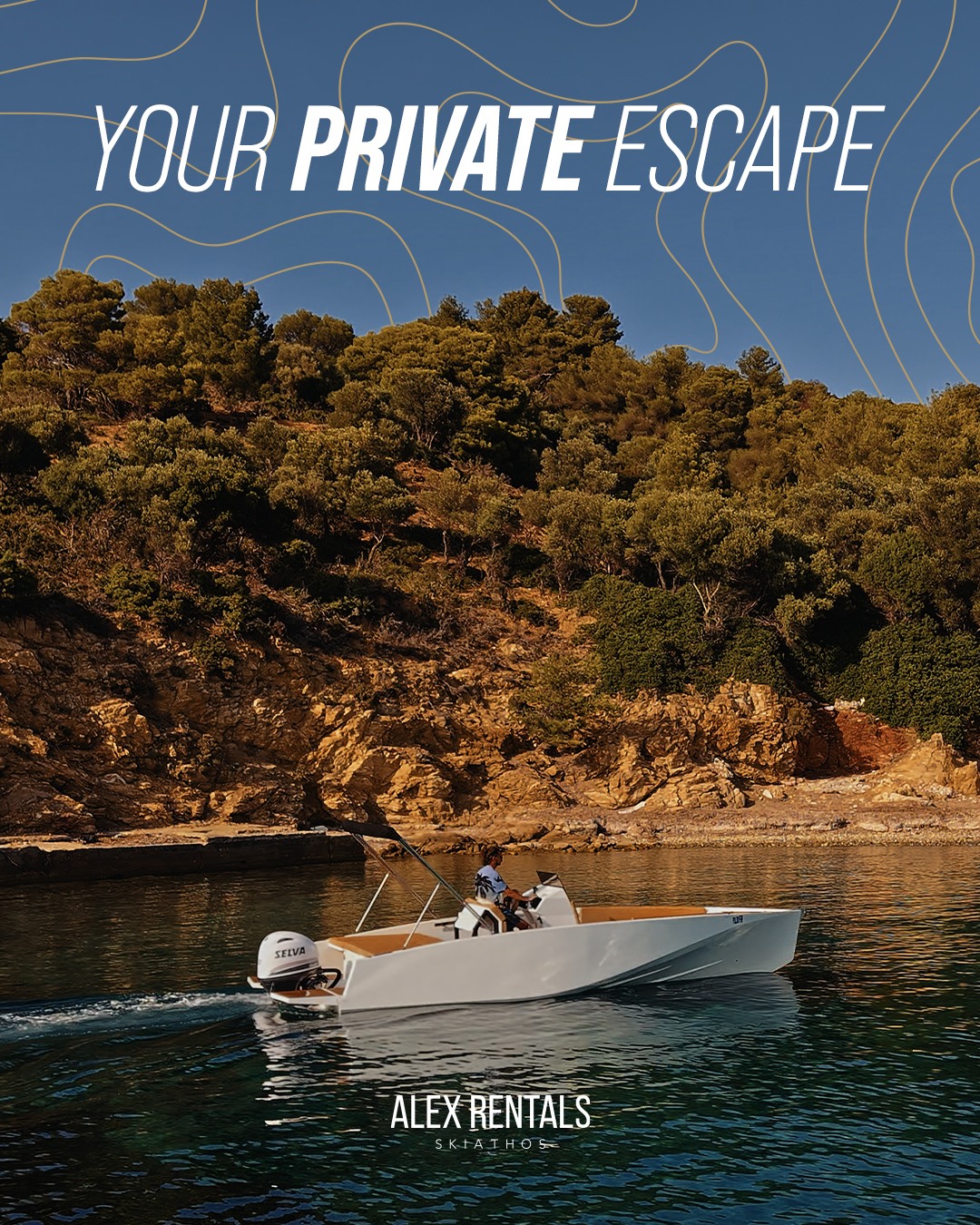 Alex Rentals Skiathos Facebook ad: Alex Rental Skiathos, Premium Speedboat Rental in Skiathos