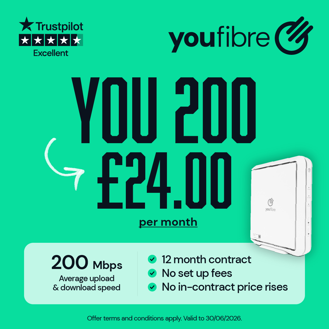 YouFibre Facebook ad