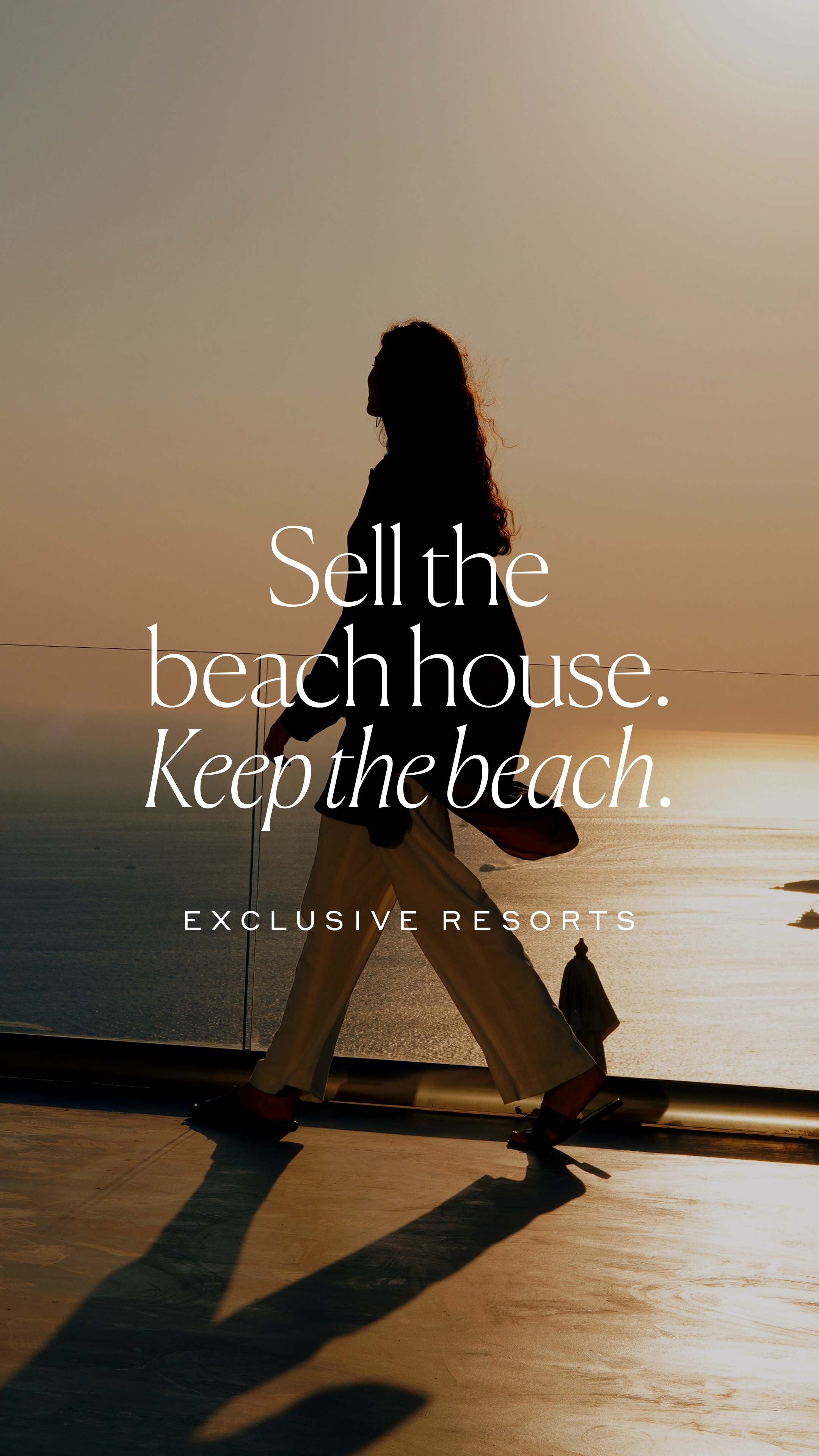 Exclusive Resorts Facebook ad: One Address Is a Commitment. 75 Is a Lifestyle.