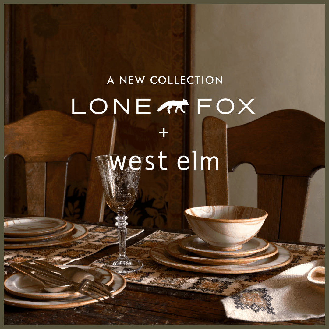 West Elm Facebook ad: Shop Lone Fox + West Elm