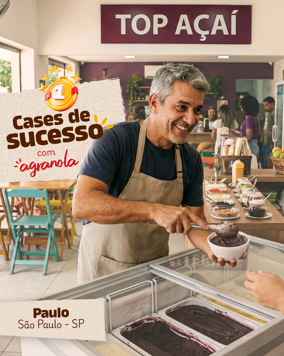agranola Facebook ad: Agranola: a granola mais crocante do Brasil
