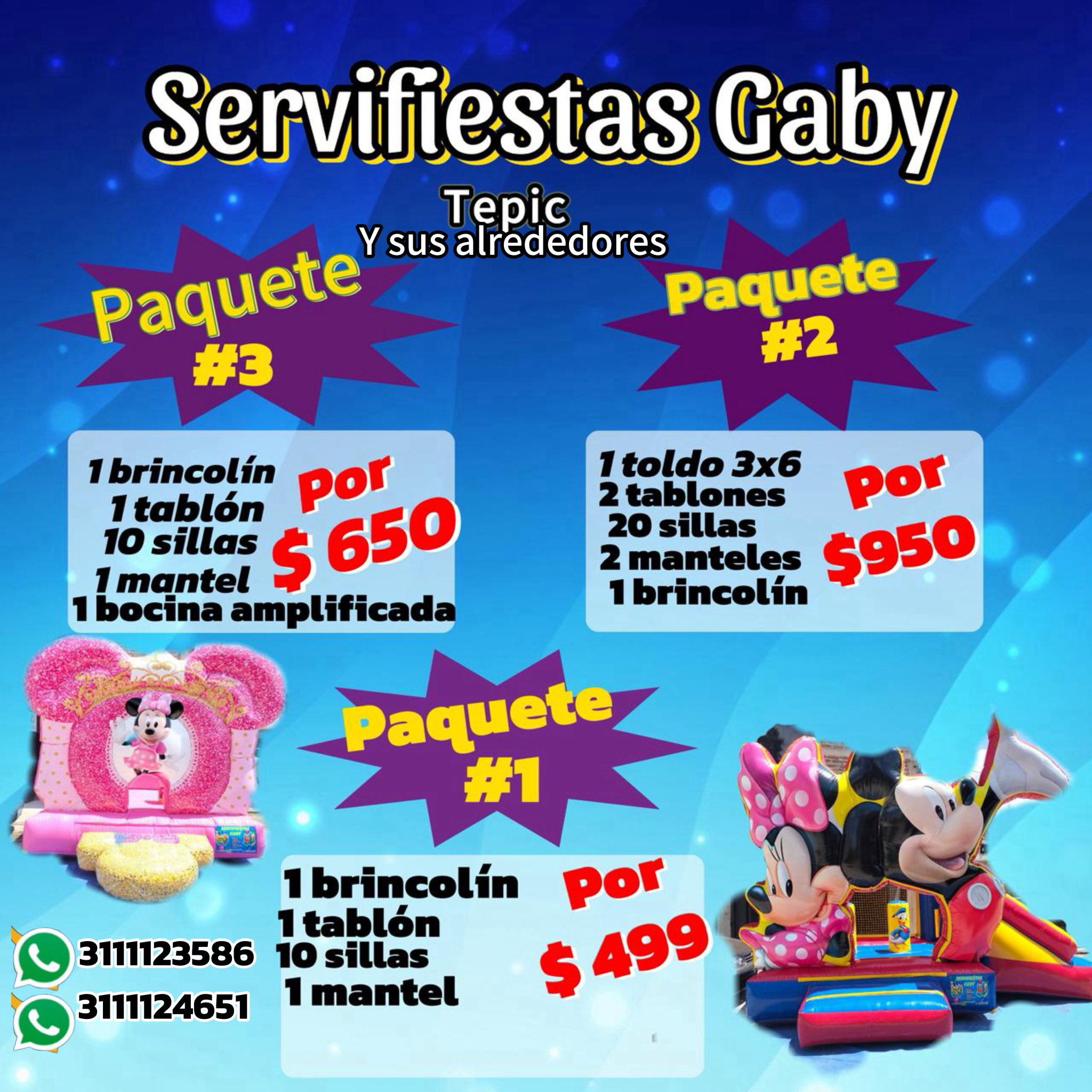 Servifiestas Gaby  Facebook ad
