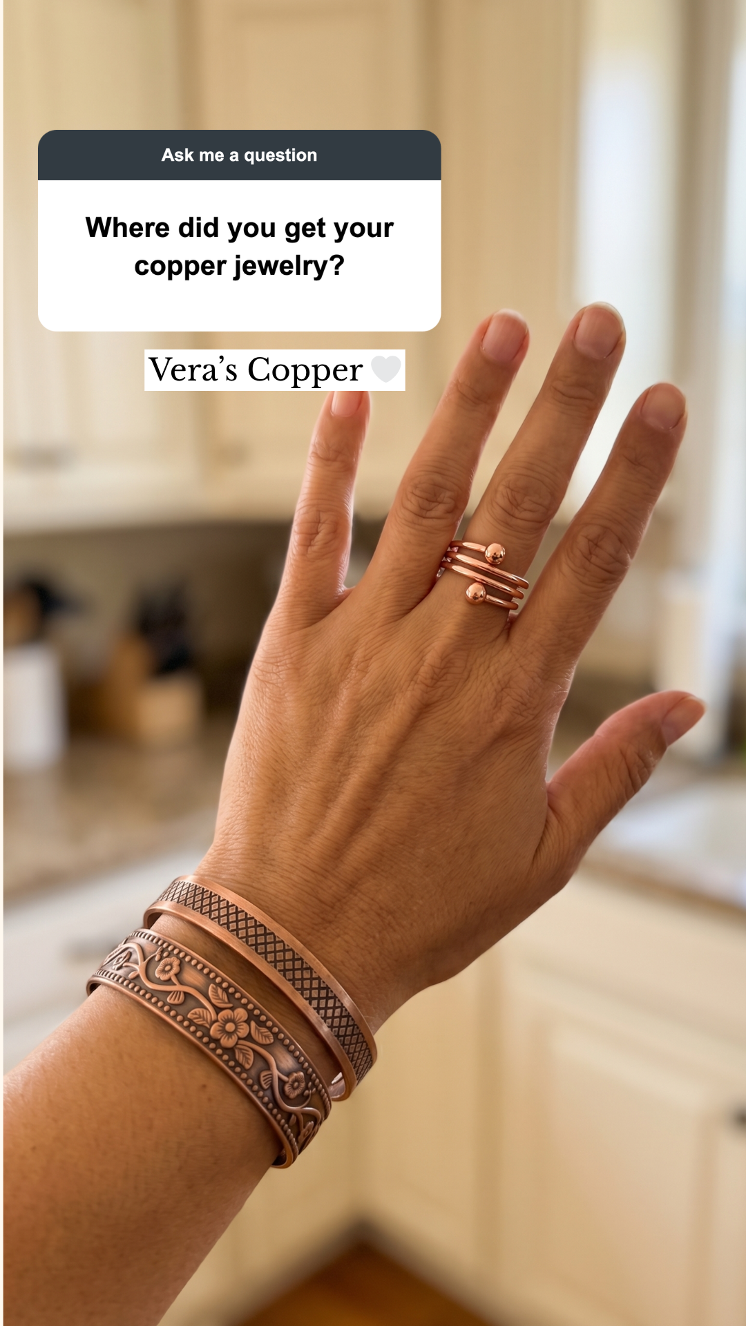 Vera’s Copper Jewelry Facebook ad