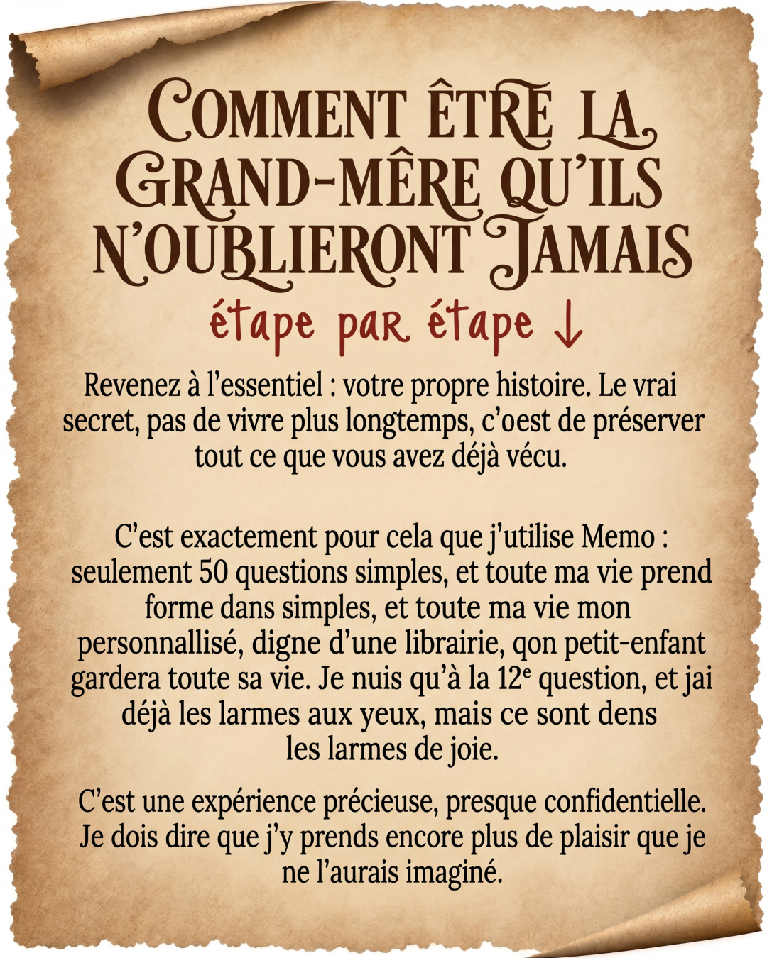 Memowrite Facebook ad