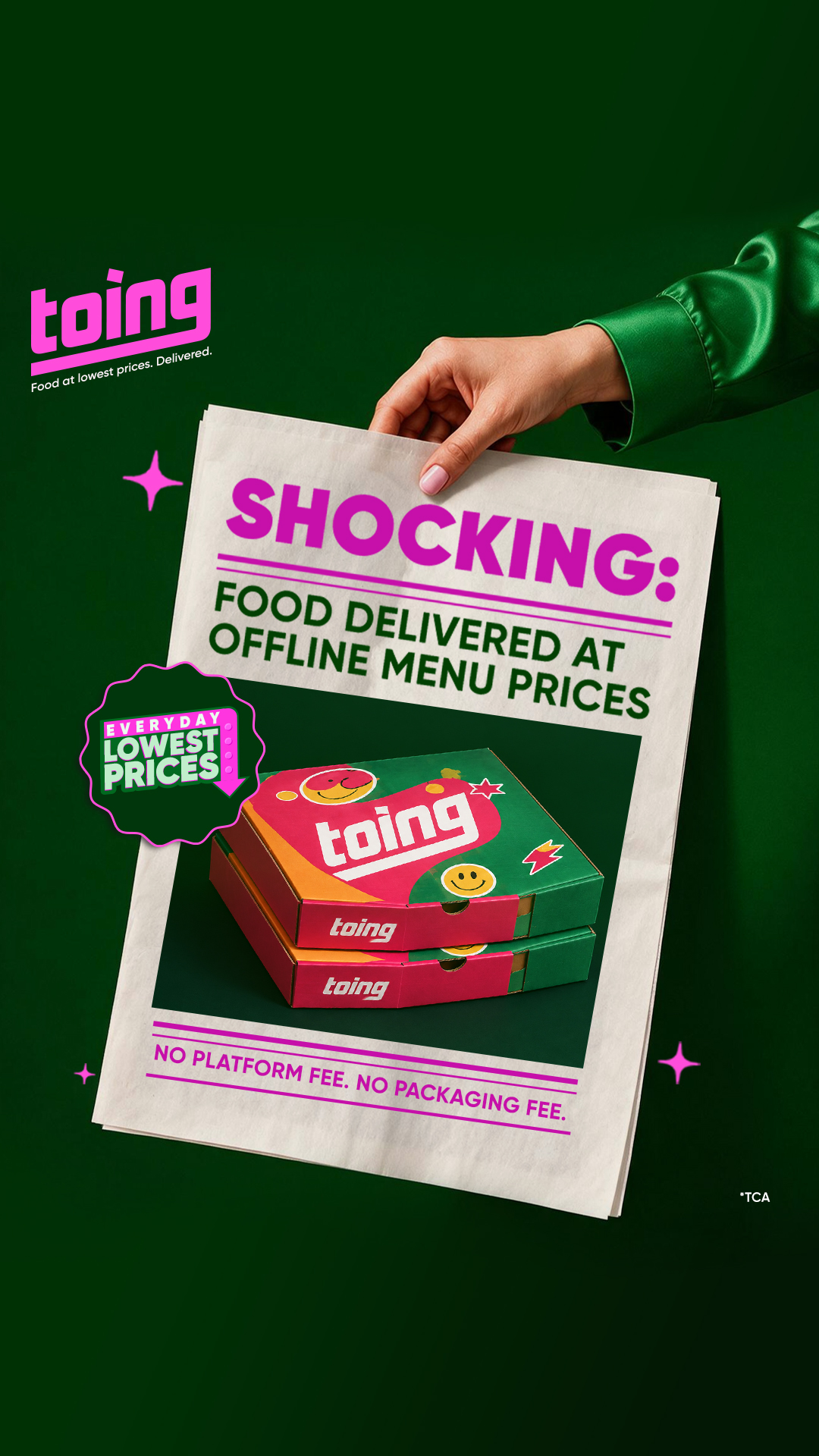 Toing Facebook ad: Food At Offline Menu Prices