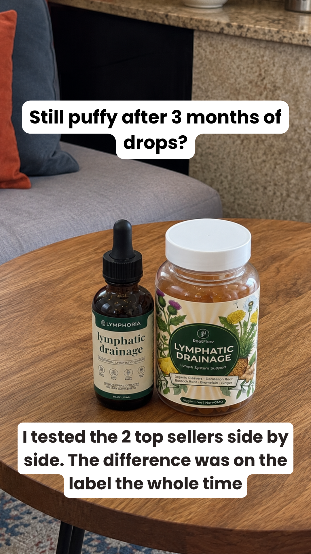 The Lymphatic Health Project Facebook ad: You're not fat. Your lymph won't drain.