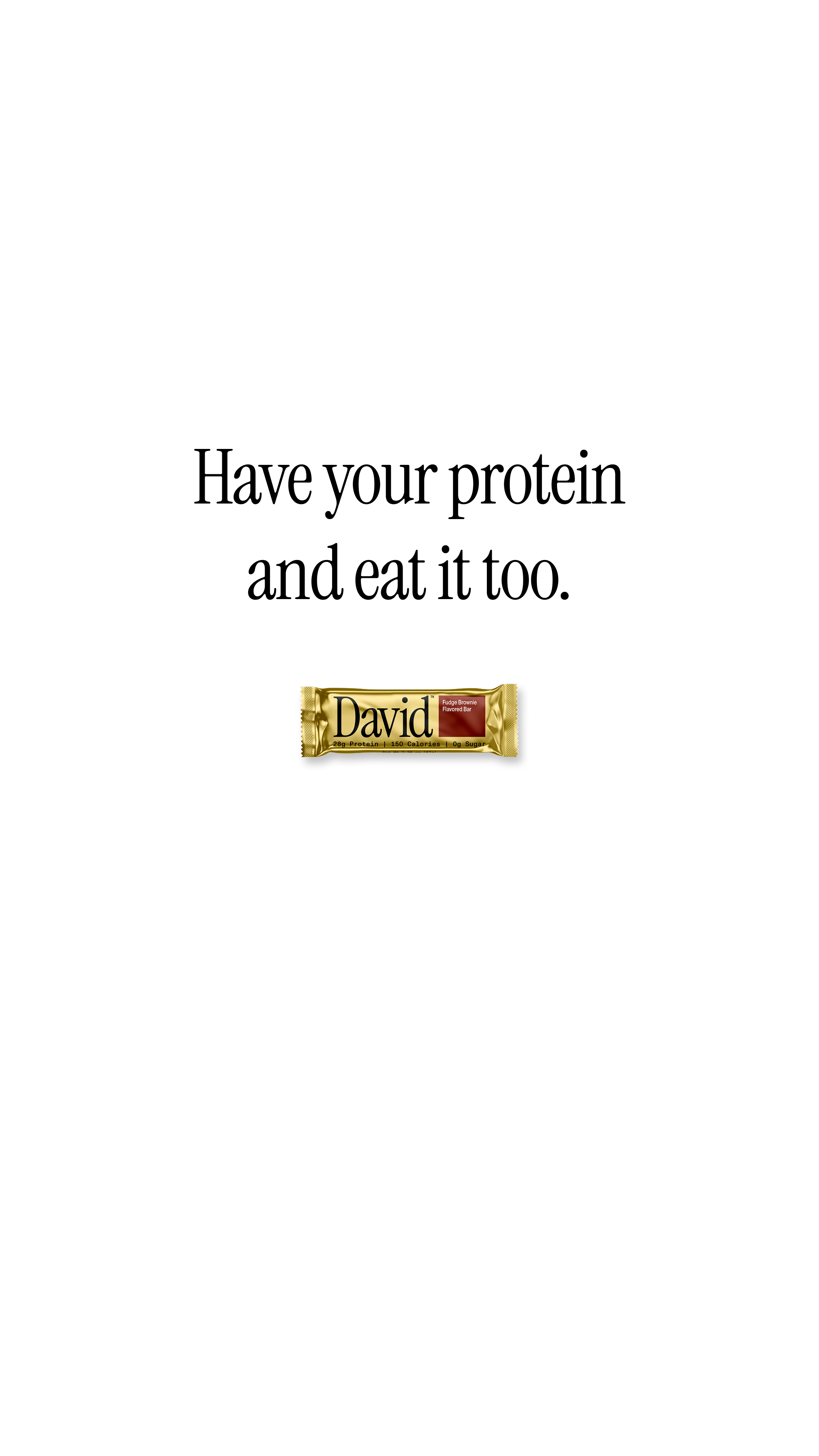 David Protein Facebook ad