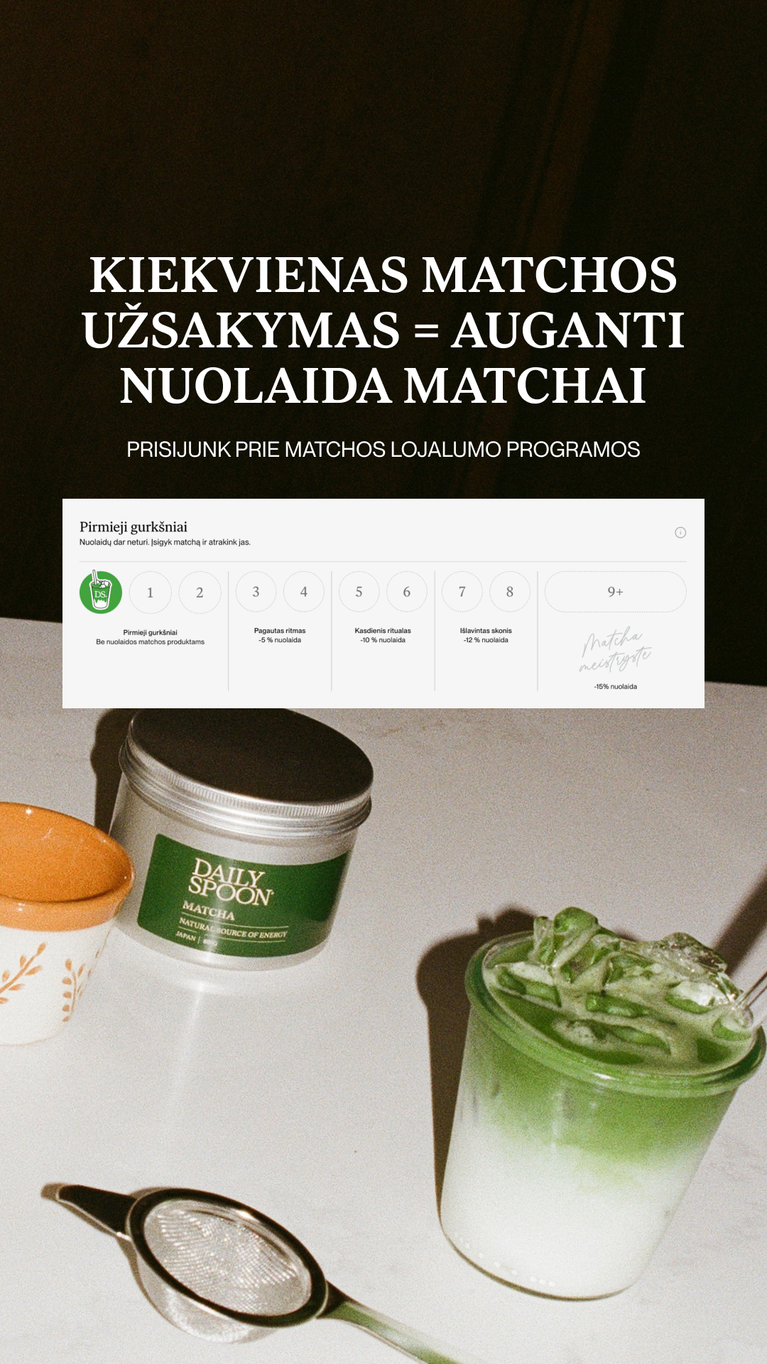 Daily Spoon Facebook ad: NUOLAIDA MATCHOS MYLĖTOJAMS
